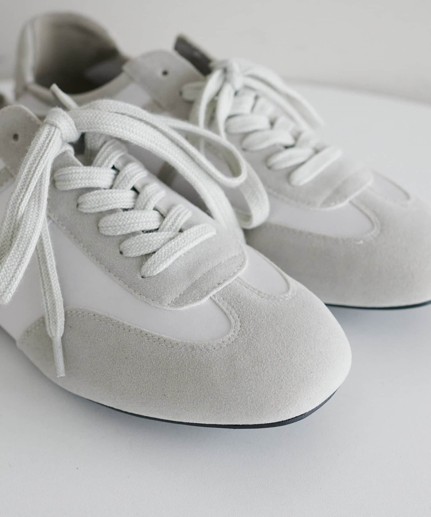 DISCOAT(ディスコート) 【SS先行カラー登場♪】スエード調サテンバレエスニーカー《詳細動画あり》