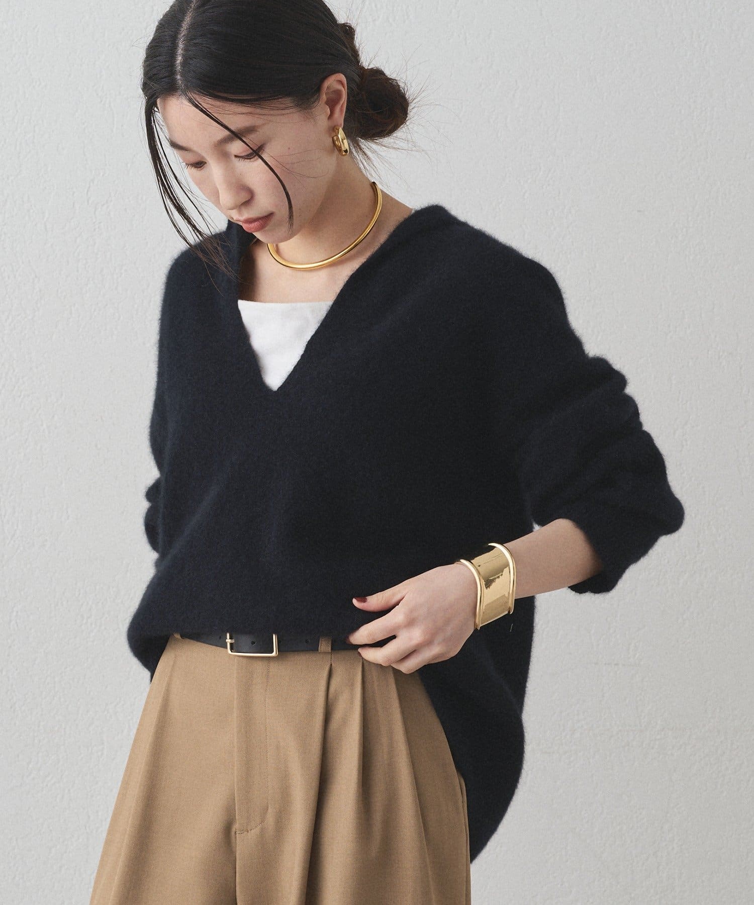 LOUNGEDRESS(ラウンジドレス) FURウールスキッパーニット