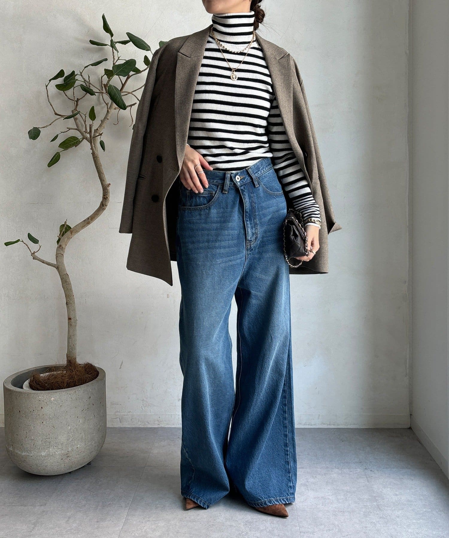 WEB限定】ボーダータートルプルオーバー | DOUDOU(ドゥドゥ)レディース