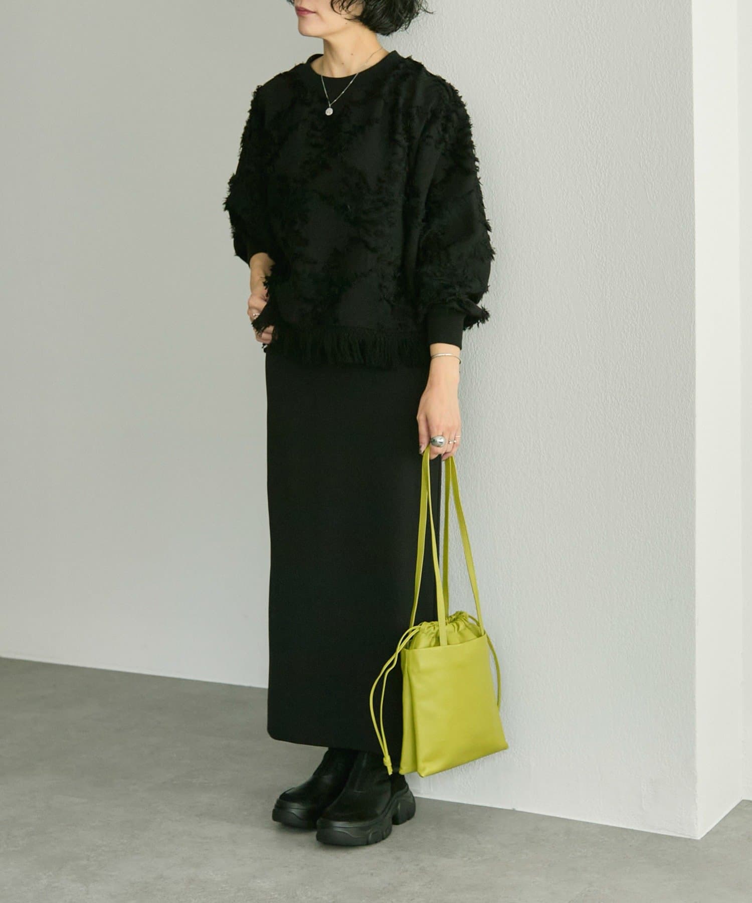 ear PAPILLONNER(イア パピヨネ) 《本革》シンプル巾着トートバッグS