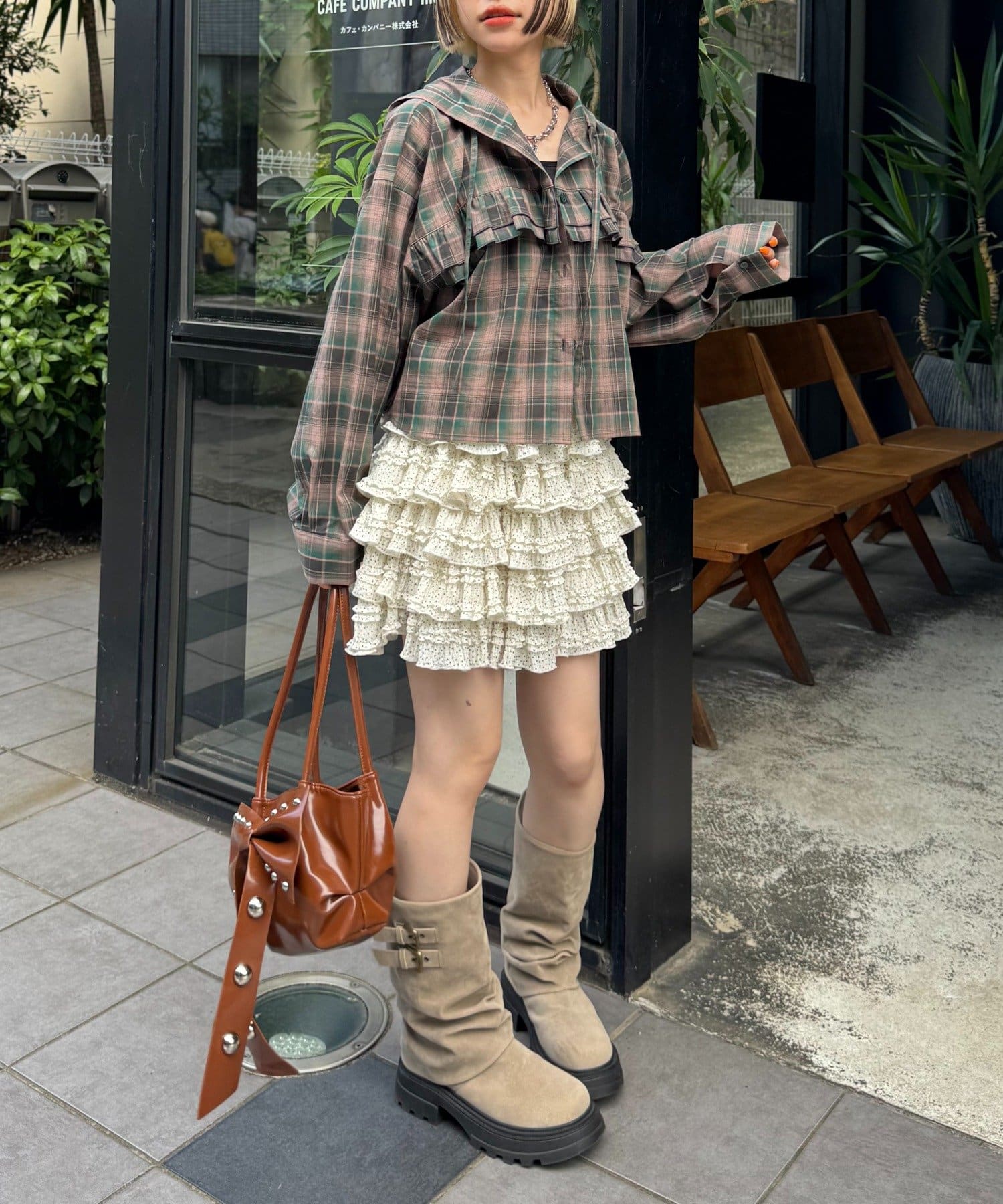 ブラウス シャツ 「25AW」フーディーチェックシャツ レディース 25AW】フーディーチェックシャツ | w closet(ダブルクローゼット
