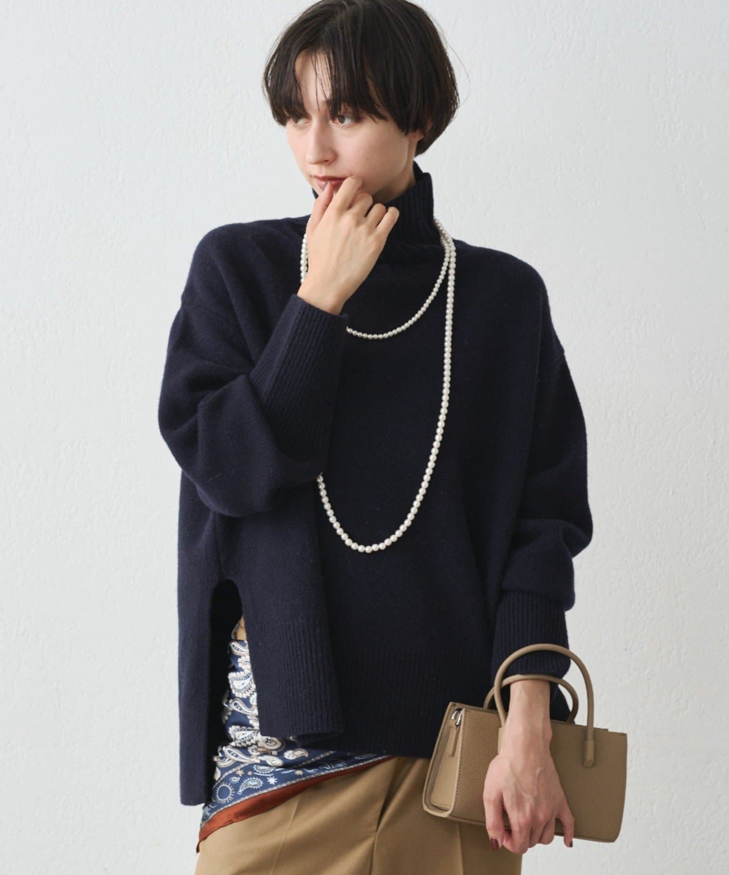 LOUNGEDRESS(ラウンジドレス) ウール100タートルニット