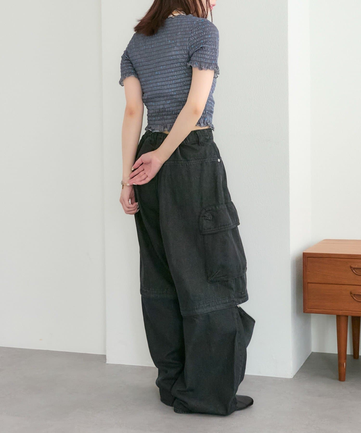 w closet(ダブルクローゼット) 【25AW】【2WAY】カーゴパンツ