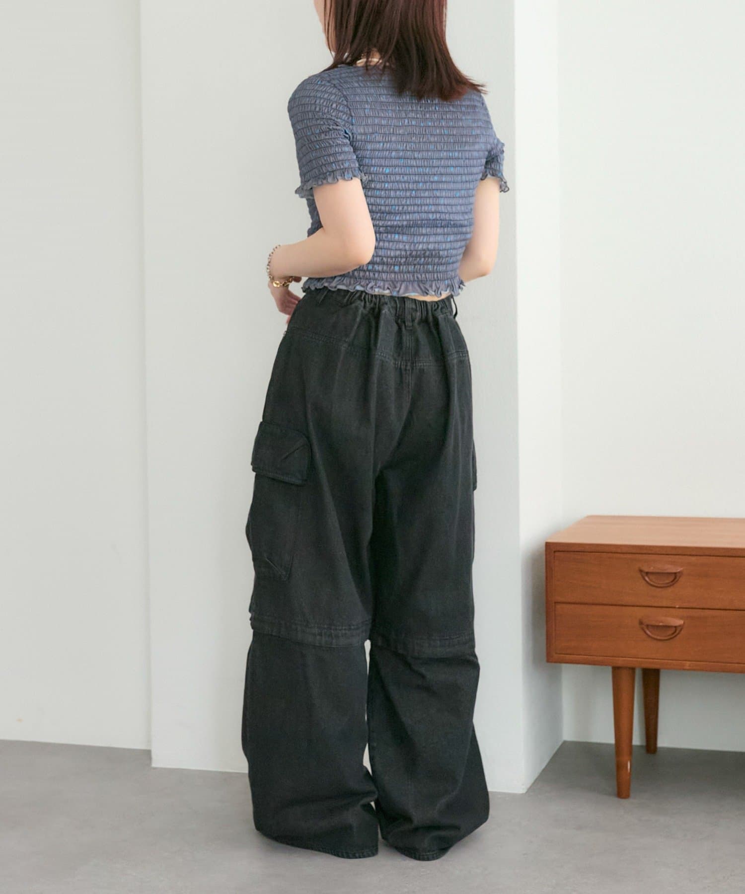 w closet(ダブルクローゼット) 【25AW】【2WAY】カーゴパンツ