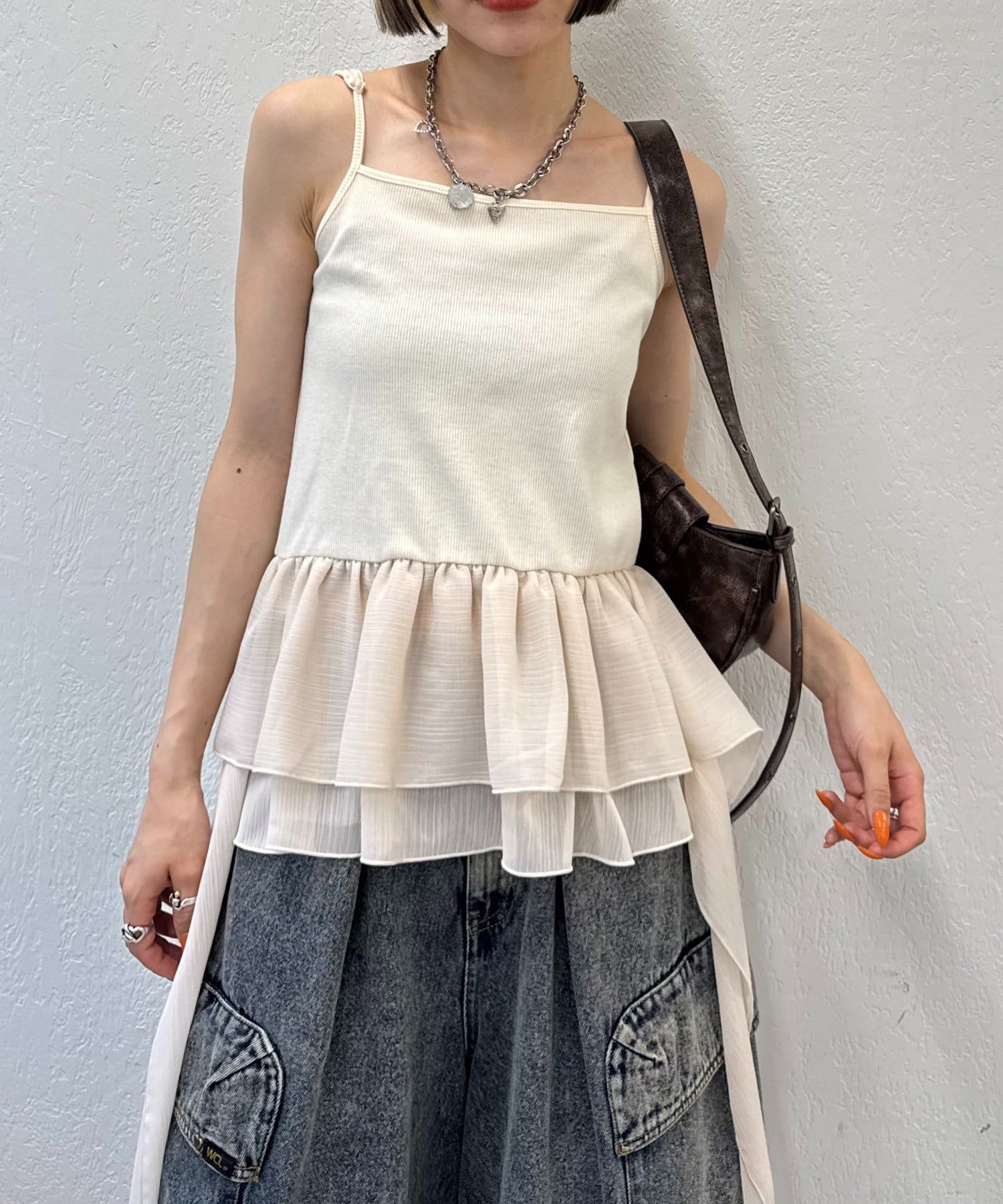 w closet(ダブルクローゼット) 【25AW】イレヘムキャミ