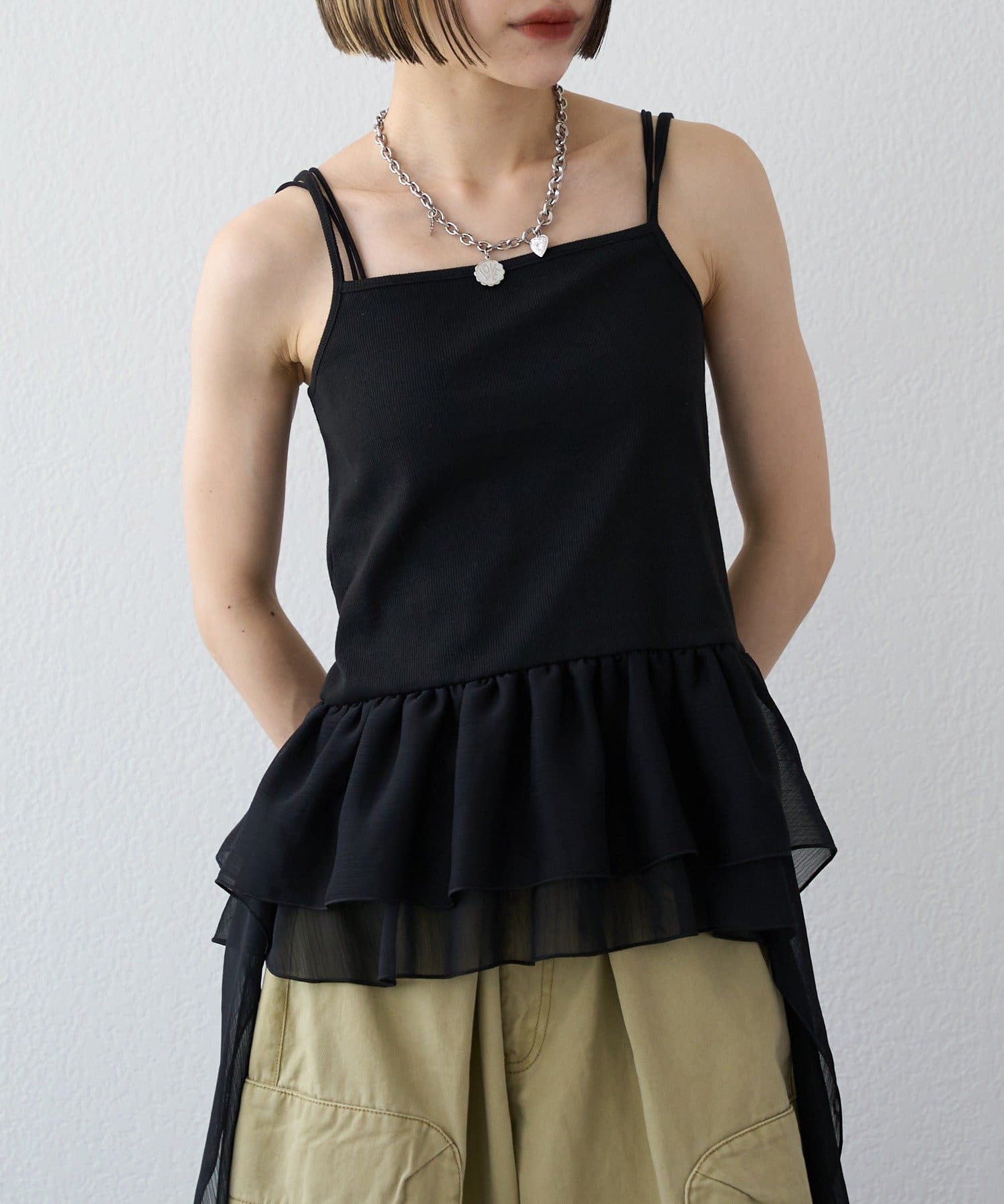 w closet(ダブルクローゼット) 【25AW】イレヘムキャミ