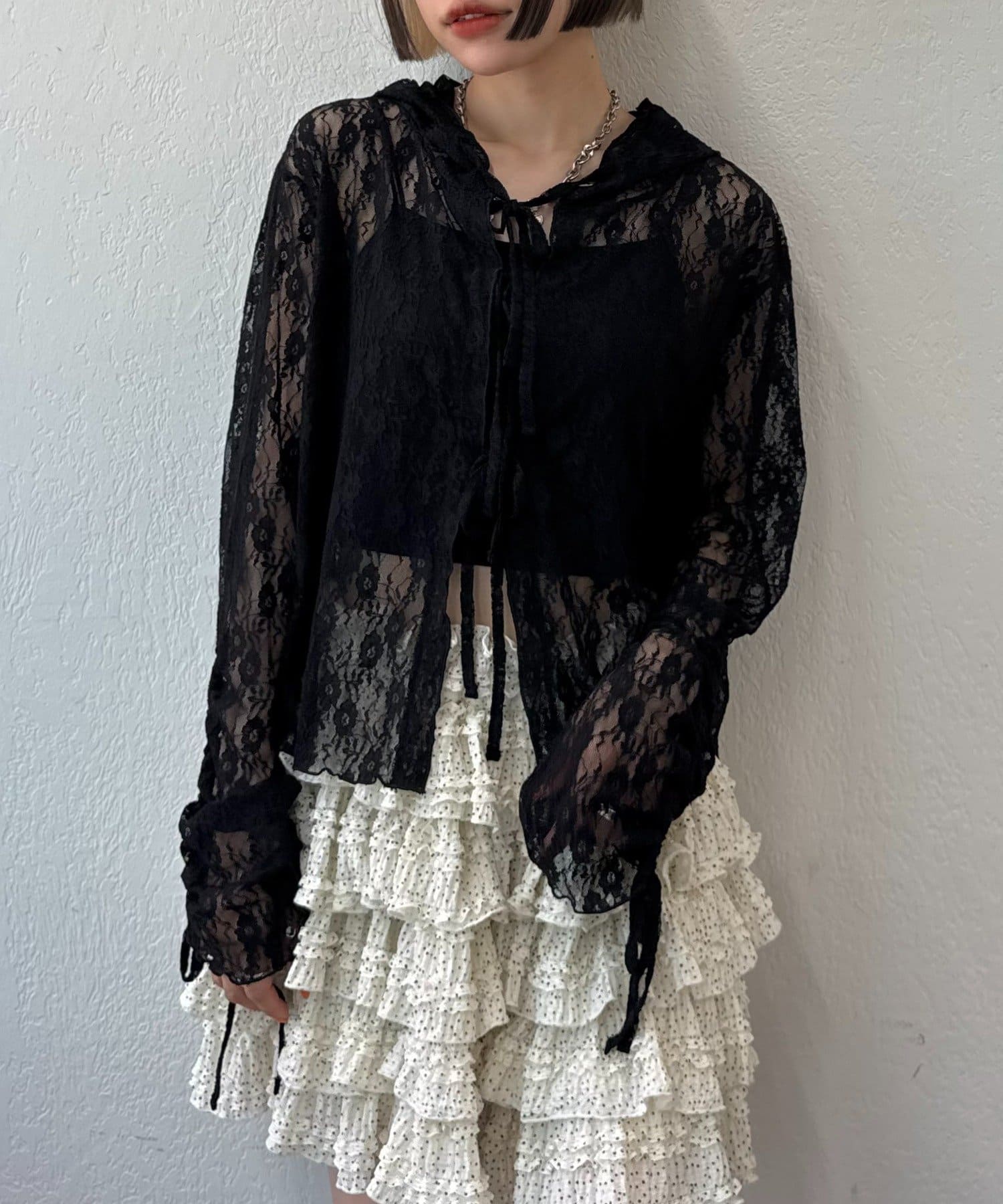 ブラウス シャツ 「25AW」フーディーレースシャツ レディース 25AW】フーディーレースシャツ | w closet(ダブルクローゼット
