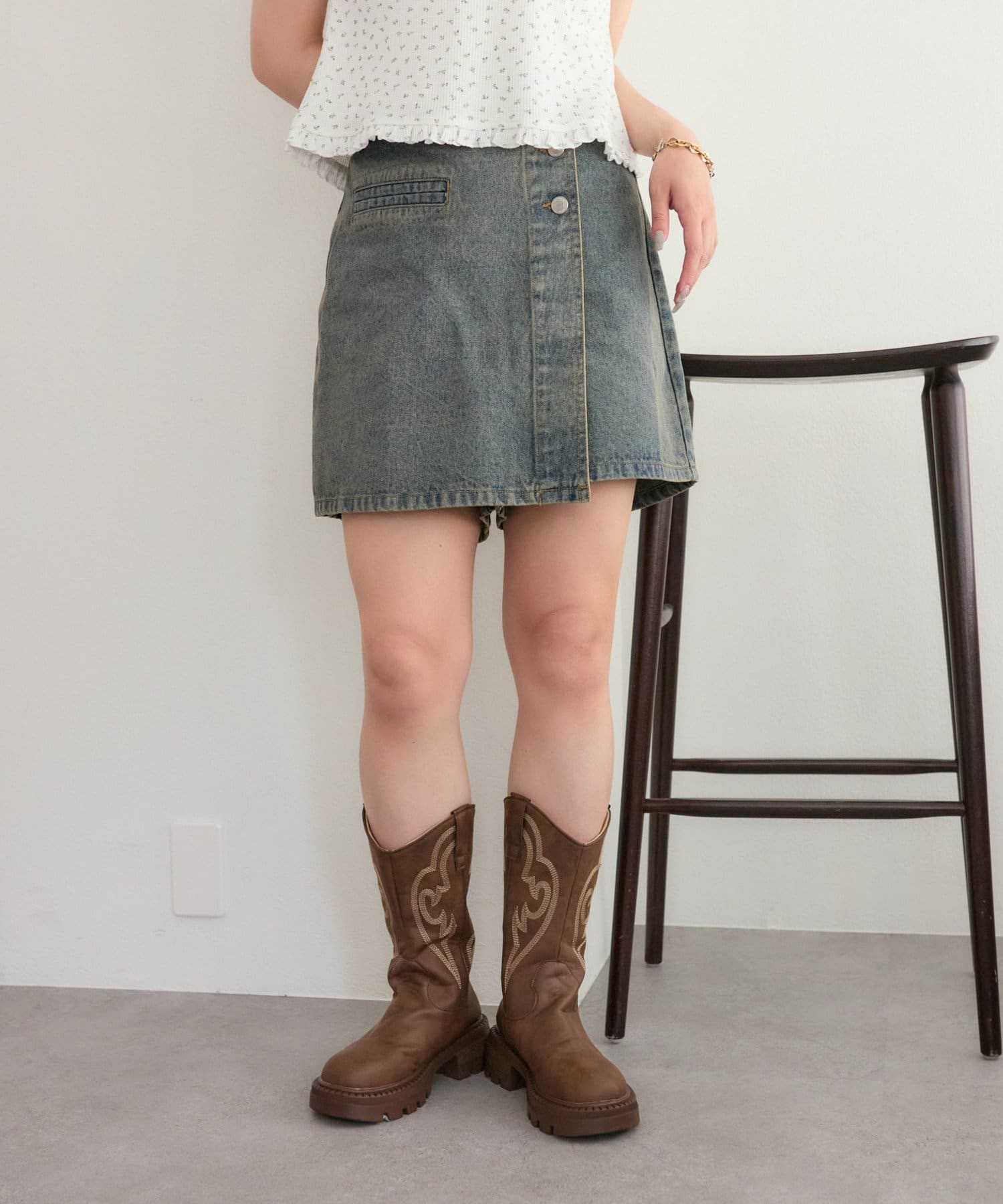 w closet(ダブルクローゼット) 【25AW】デニムスカパン