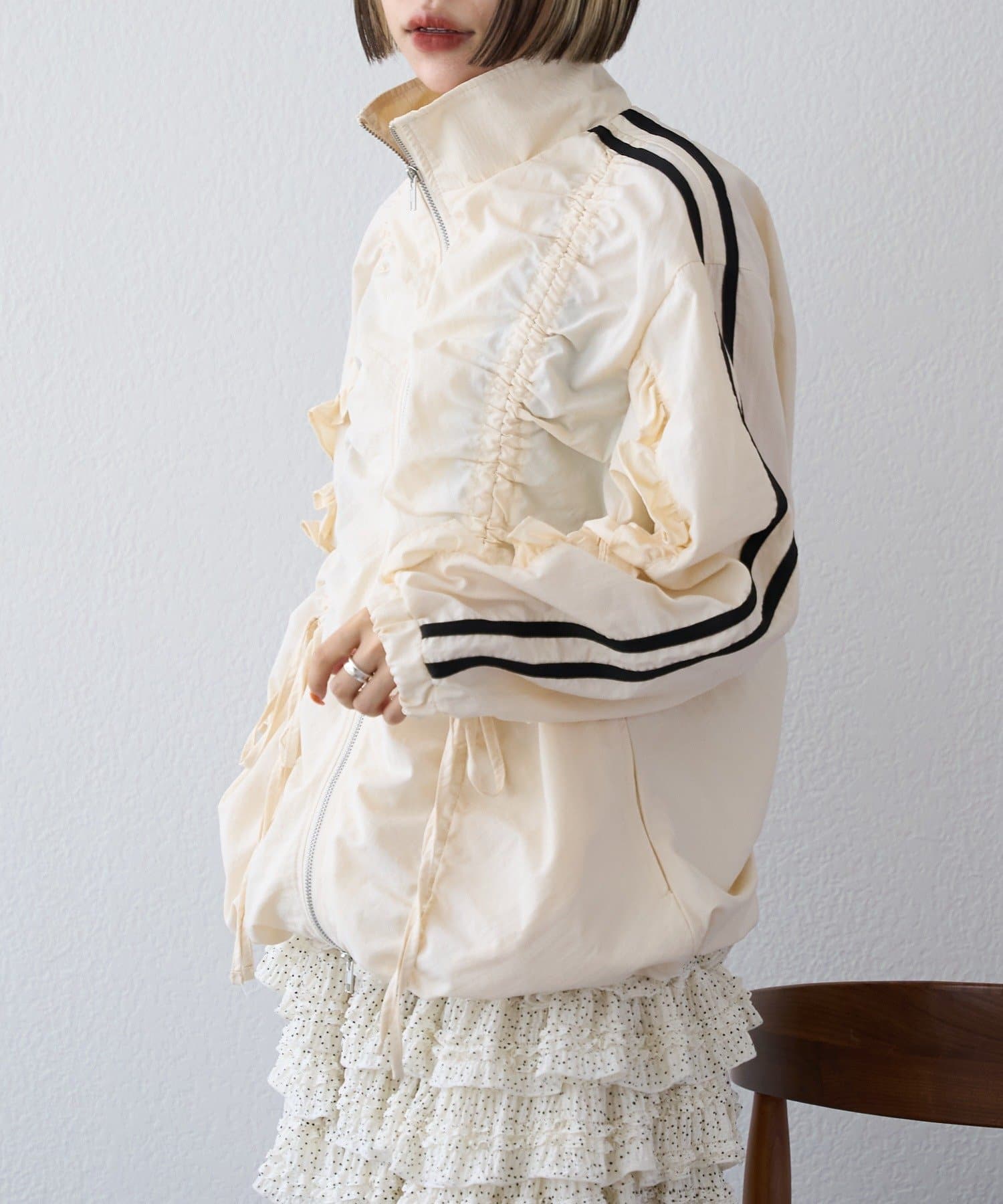 25AW】リボンラインZIPブルゾン | w closet(ダブルクローゼット