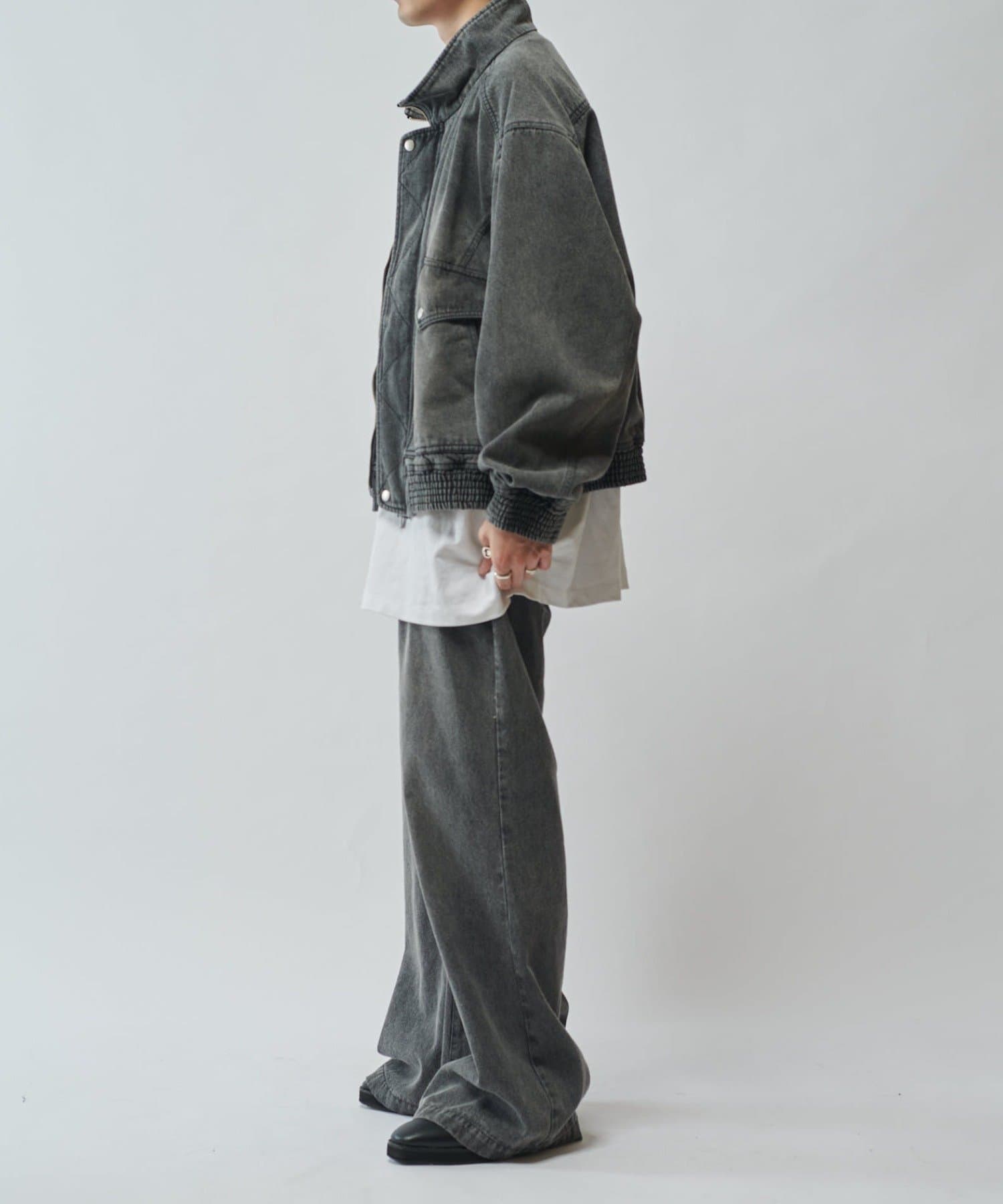 Lui's(ルイス) 【SURJENT】 スタッズワイドストレートデニムパンツ