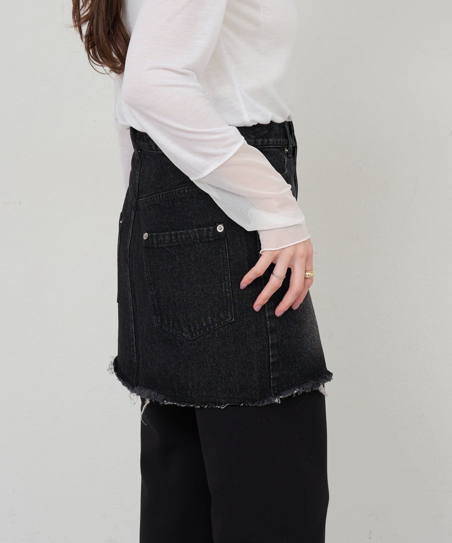 SHENERY(シーナリー) レイヤードデニムスカート