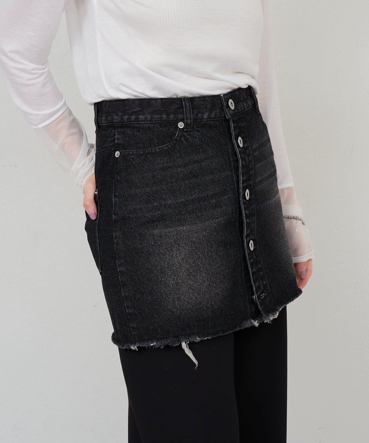 SHENERY(シーナリー) レイヤードデニムスカート