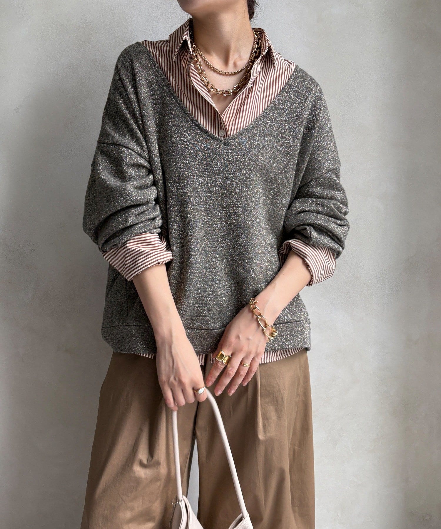 DOUDOU(ドゥドゥ) 【7/25～3日間限定 予約10％OFF】【SAKURA企画】ラメスウェットタンクセット