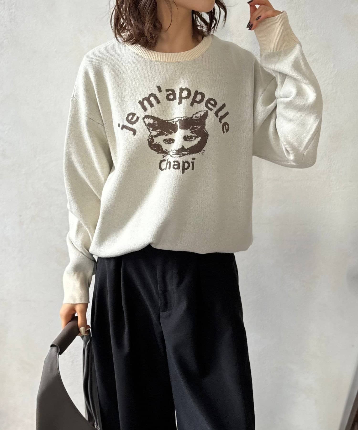 LOCUST(ローカスト) 【4色展開】ねこちゃんジャガードニット