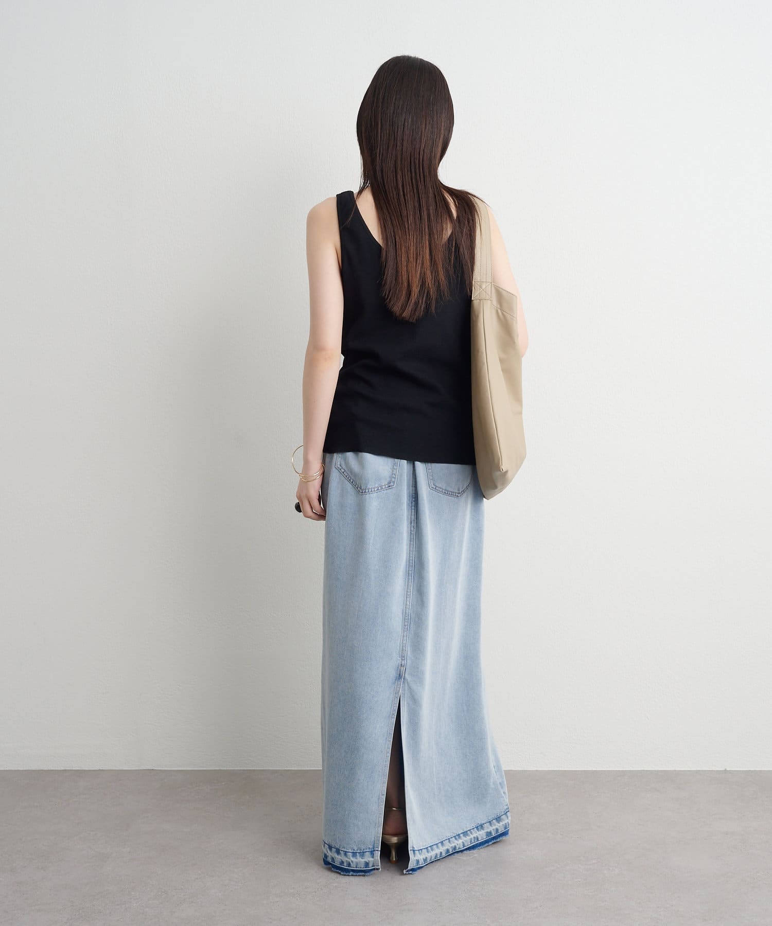 OUTLET(アウトレット) 【Omekashi】2WAYリブボタンタンク