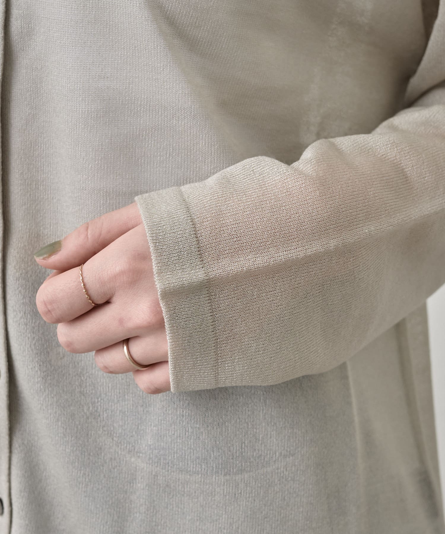 OUTLET(アウトレット) 【Omekashi】2WAYシアーニットカーディガン