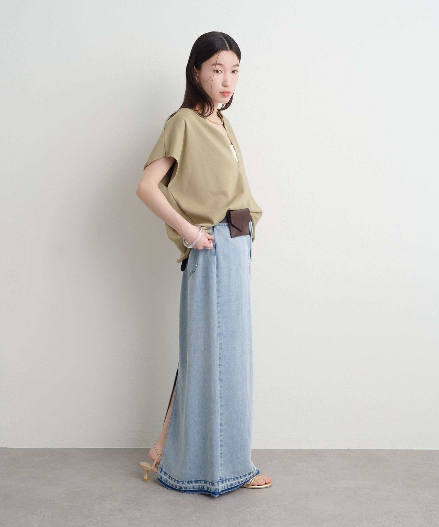 OUTLET(アウトレット) 【Omekashi】スウェットVプルオーバー