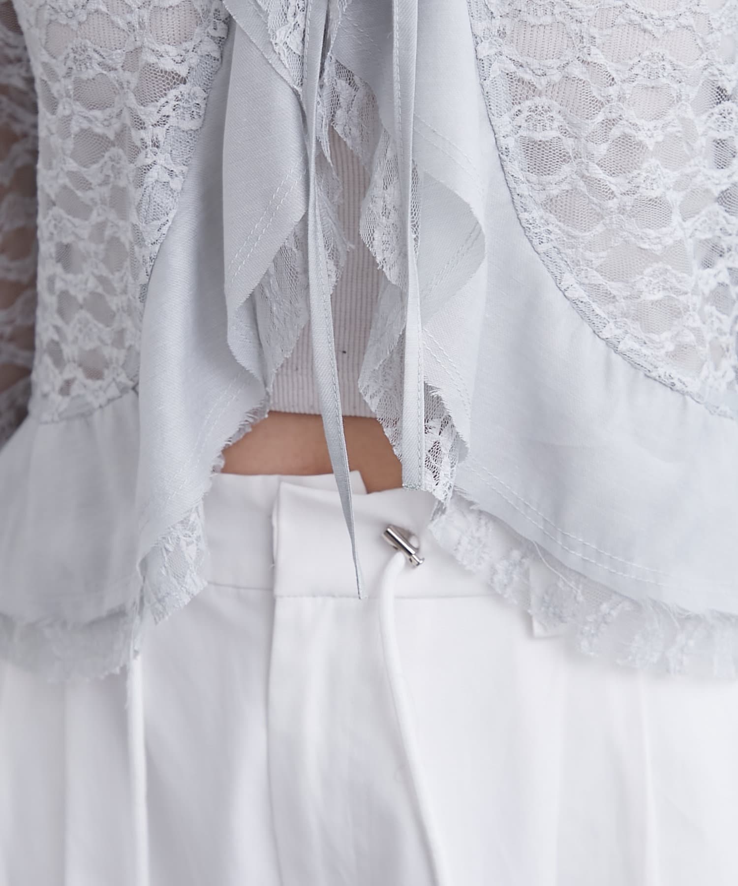 OUTLET(アウトレット) 【mystic】フリルレースカーディガン