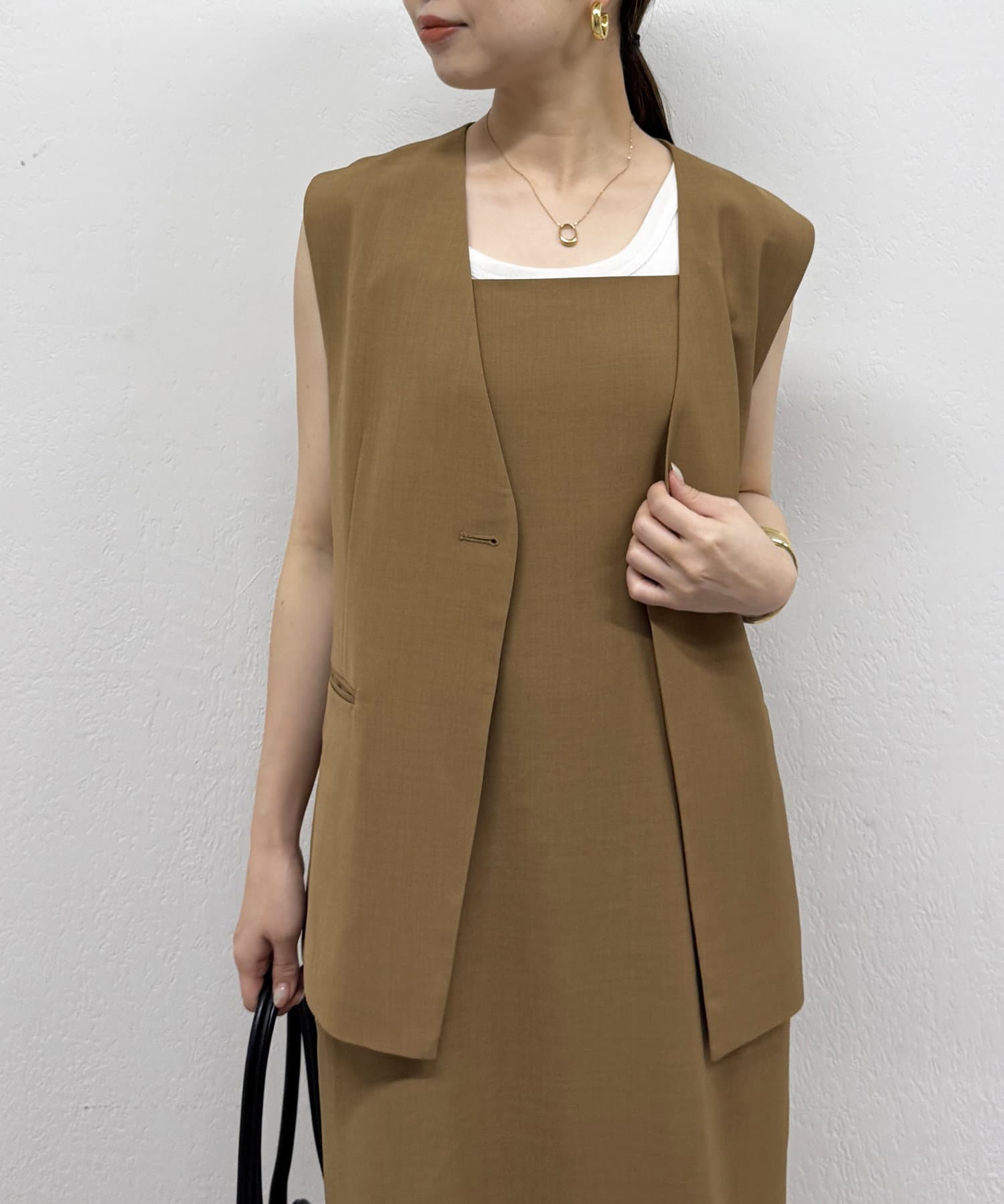 Loungdress リネン　ジレ　ベスト LOUNGEDRESS（ラウンジドレス）の「【WEB限定】リネンジレ
