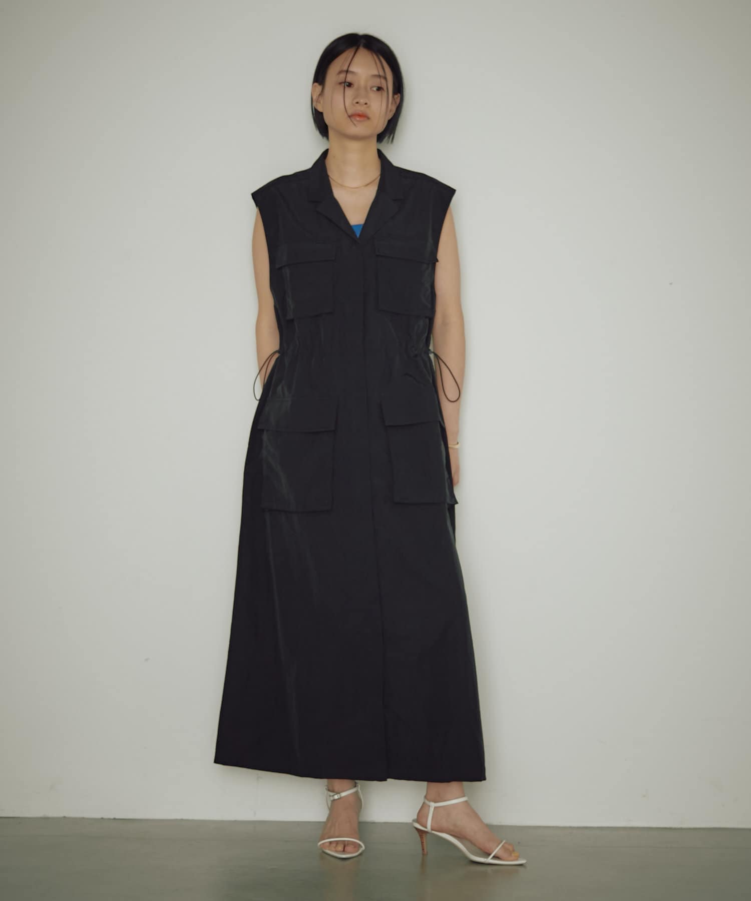 【タグ付未使用品】archivio 中綿ワンピース ロングベスト サイズ40 タグ付未使用品】archivio 中綿ワンピース ロングベスト サイズ40 タグ