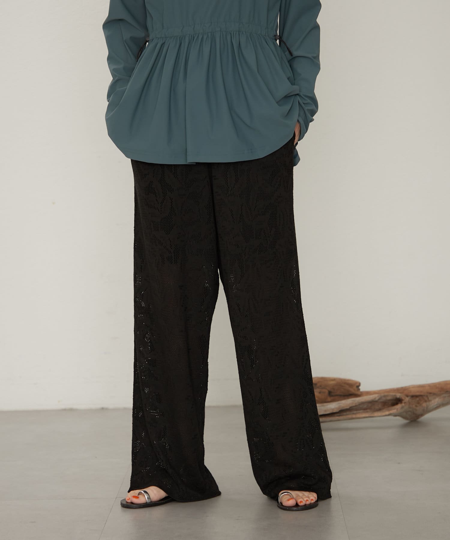 OUTLET(アウトレット) 【earthy_】レースニットパンツ