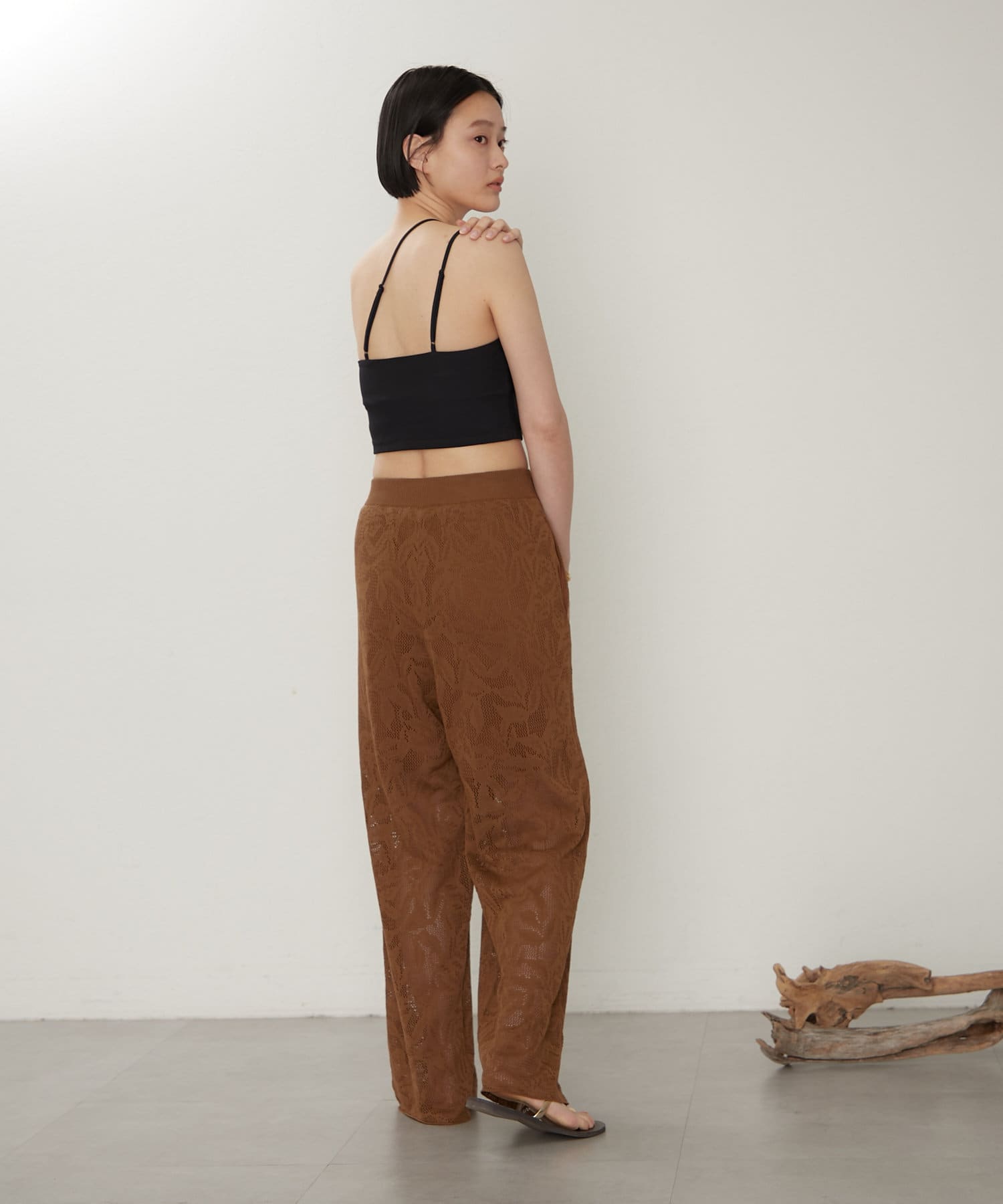 OUTLET(アウトレット) 【earthy_】レースニットパンツ