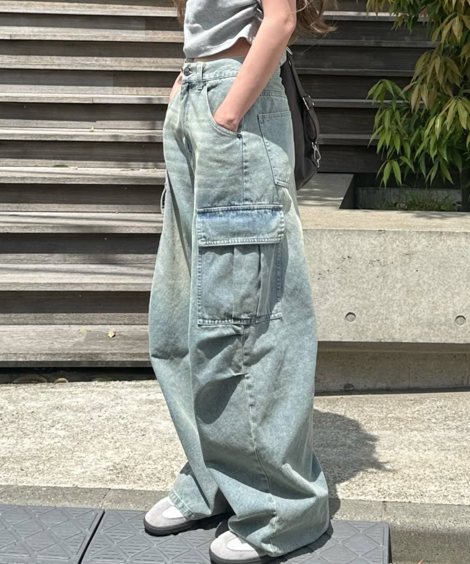 OUTLET(アウトレット) 【RAY CASSIN】デニムカーゴパンツ