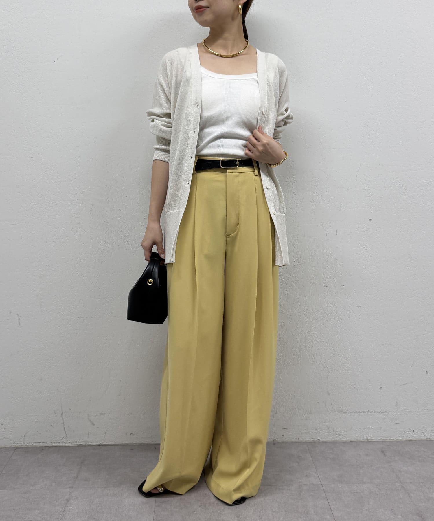 Loungedress(Loungedress GALLARDAGALANTE)◆ニットベスト(薄手)/FREE/ポリエステル/CRM/無地/LDZ1021405A0001 LOUNGEDRESS（ラウンジドレス）の「【WEB限定】リネンライク