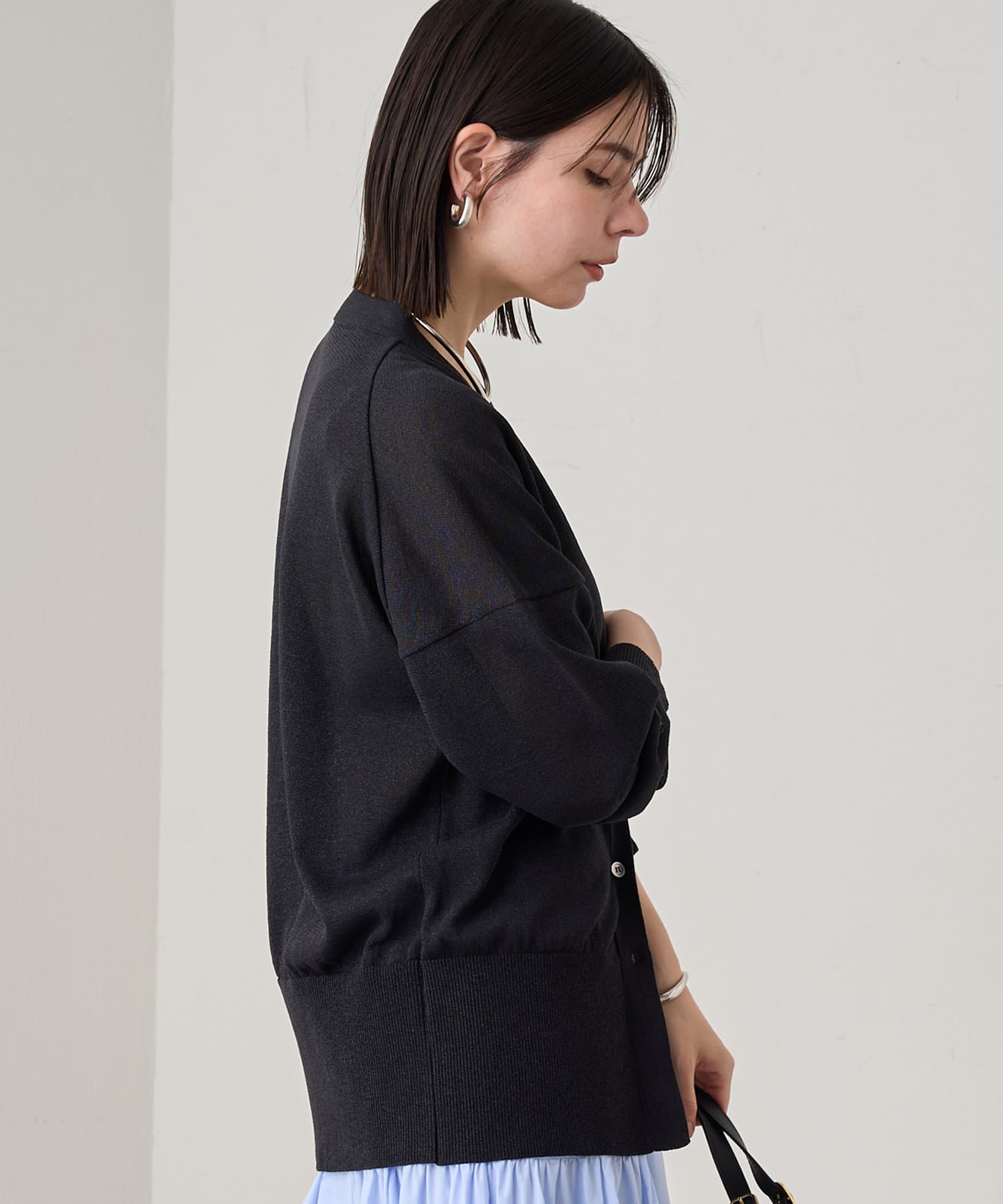 OUTLET(アウトレット) 【Loungedress】和紙ニットカーディガン