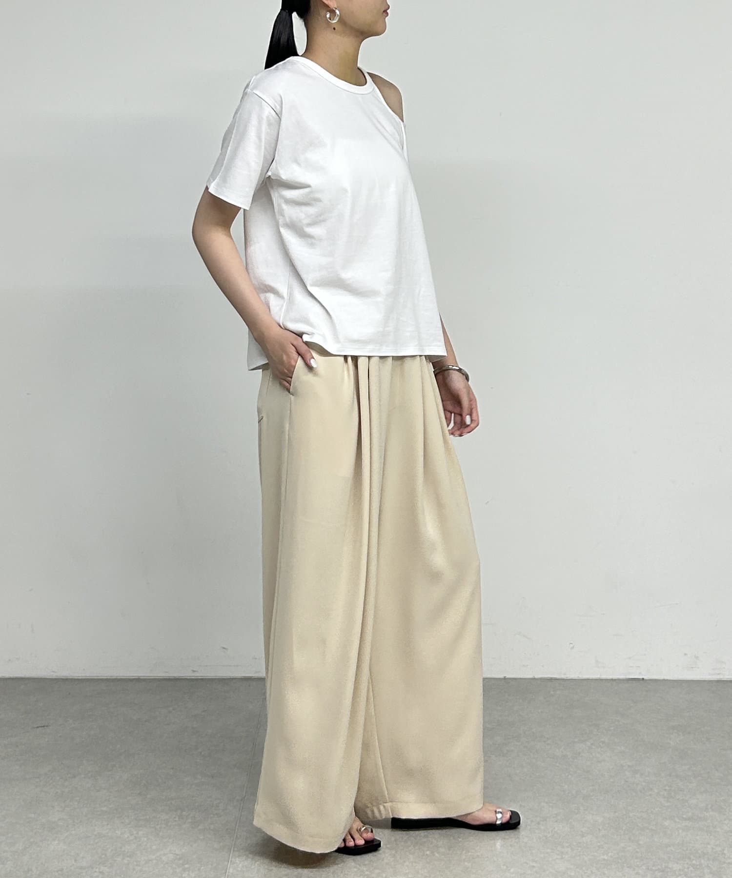 earthy_】3タックパンツ | OUTLET(アウトレット)レディース