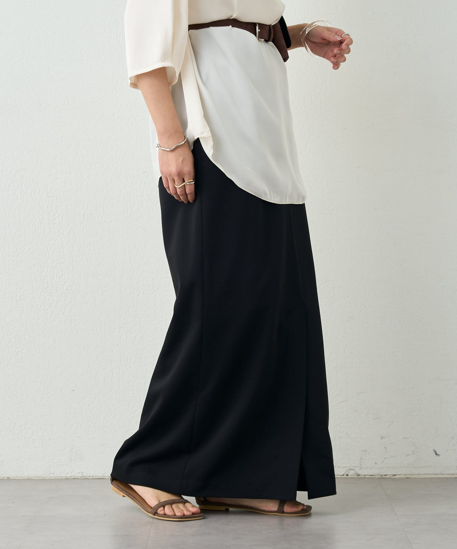 OUTLET(アウトレット) 【SHENERY】フロントスリットタイトスカート