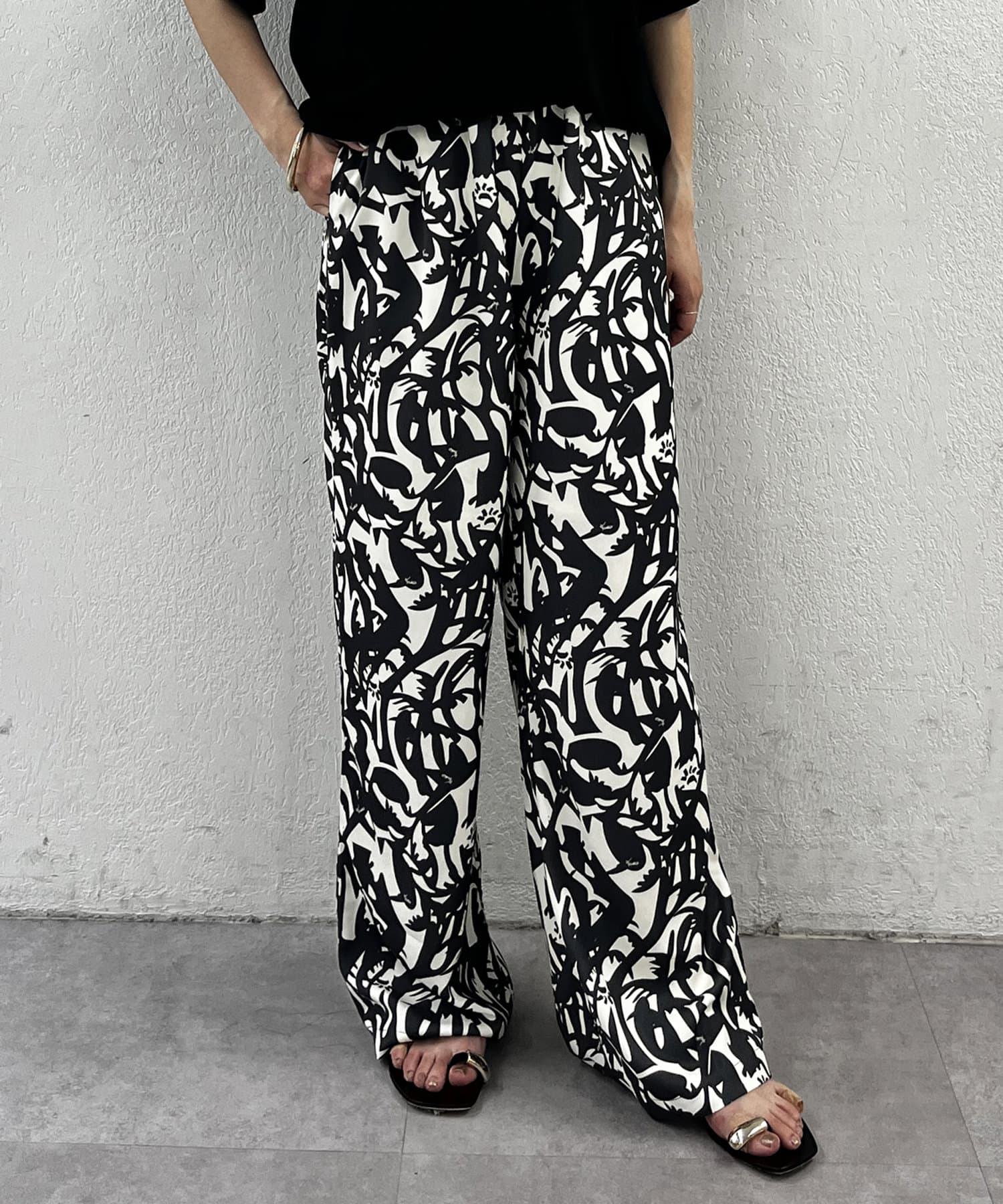 OUTLET(アウトレット) 【earthy_】オリジナルプリントイージーパンツ