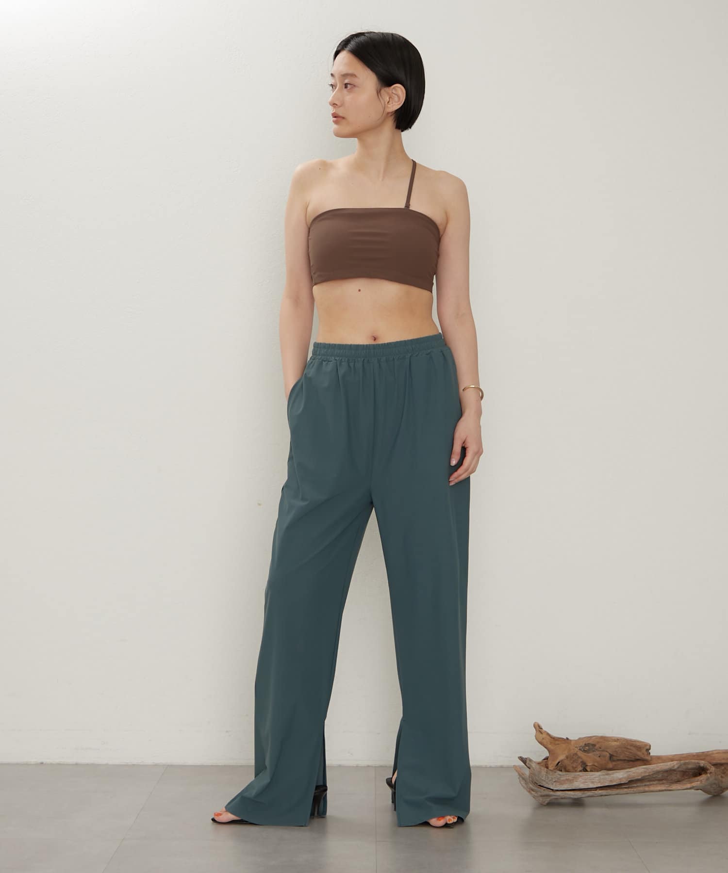 earthy_ サイドポケットドロストオールインワン　ワンショルバンドゥブラ earthy_】サイドポケットドロストオールインワンワンショル