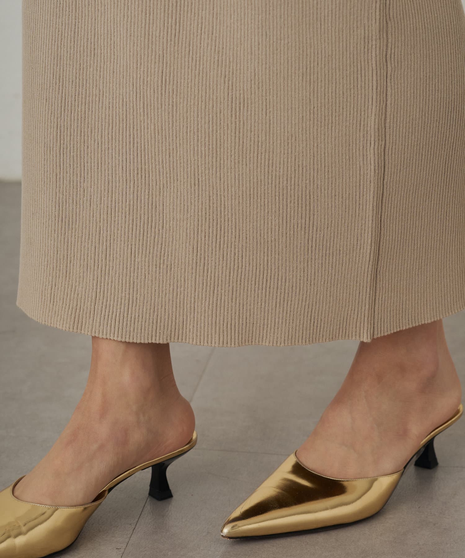 OUTLET(アウトレット) 【Loungedress】ハイツイストニットスカート