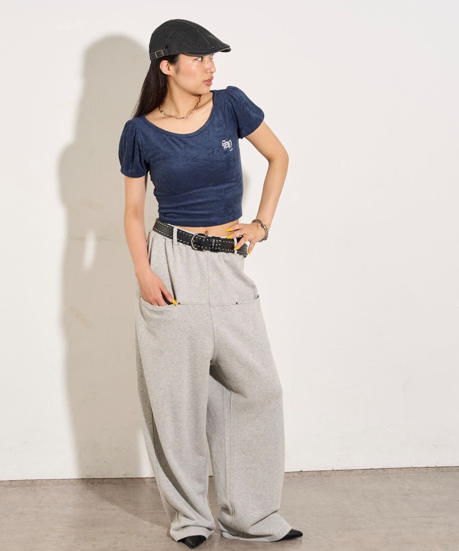 OUTLET(アウトレット) 【WHO'S WHO gallery】パイルパフスリーブTEE