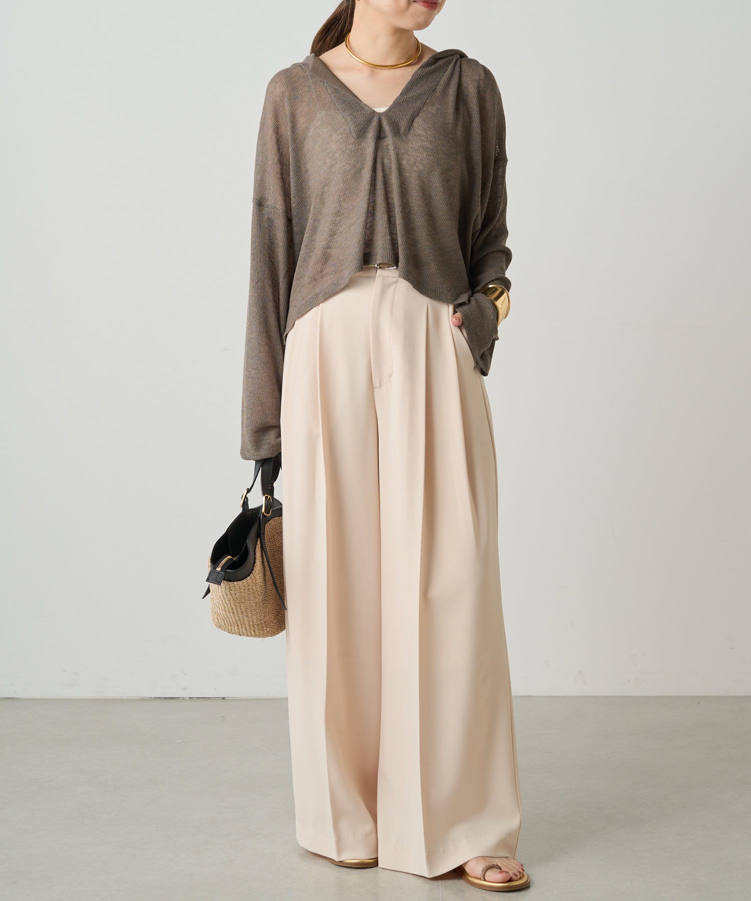 Loungedress】メッシュショートフーディー | OUTLET