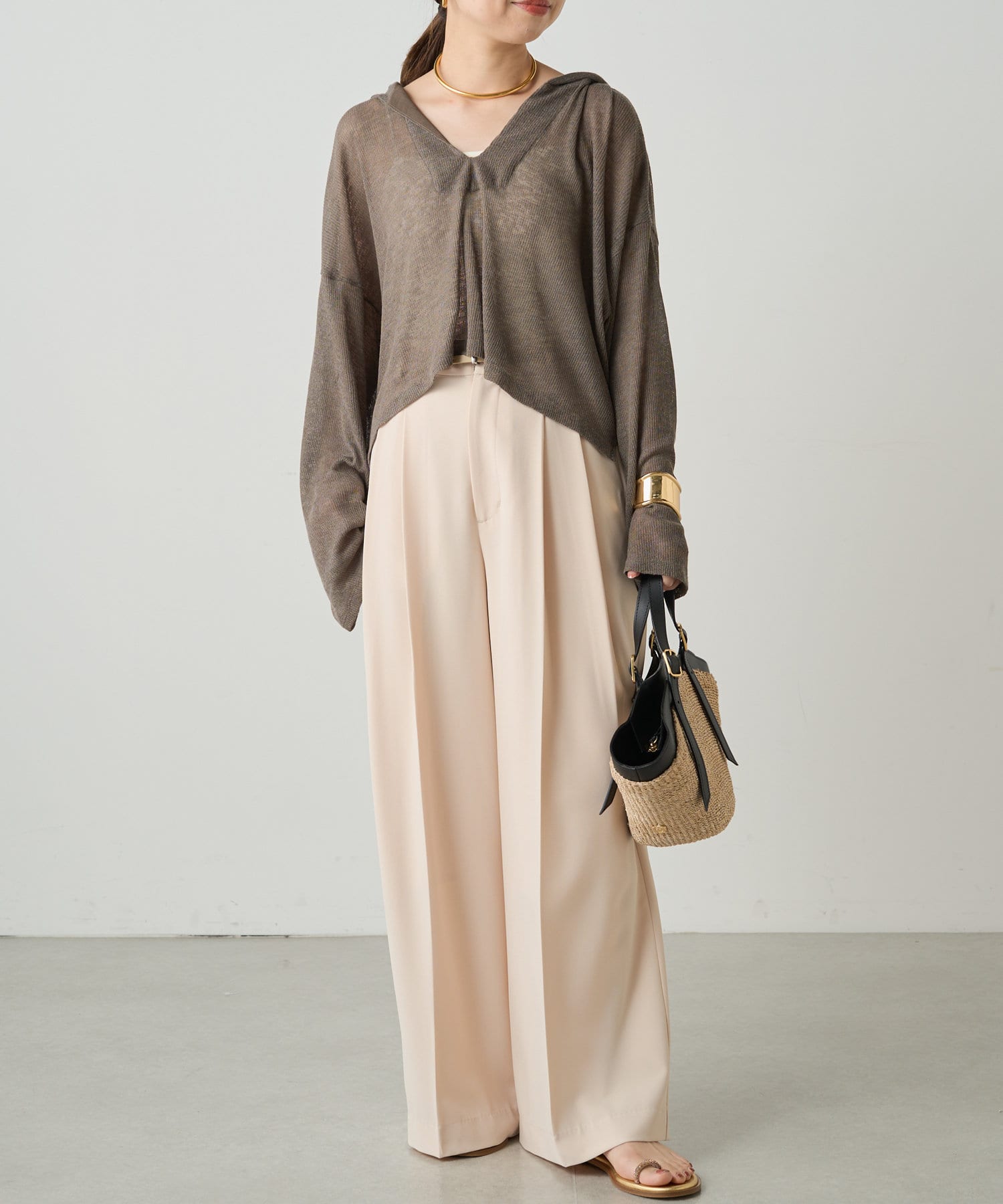 Loungedress】メッシュショートフーディー | OUTLET