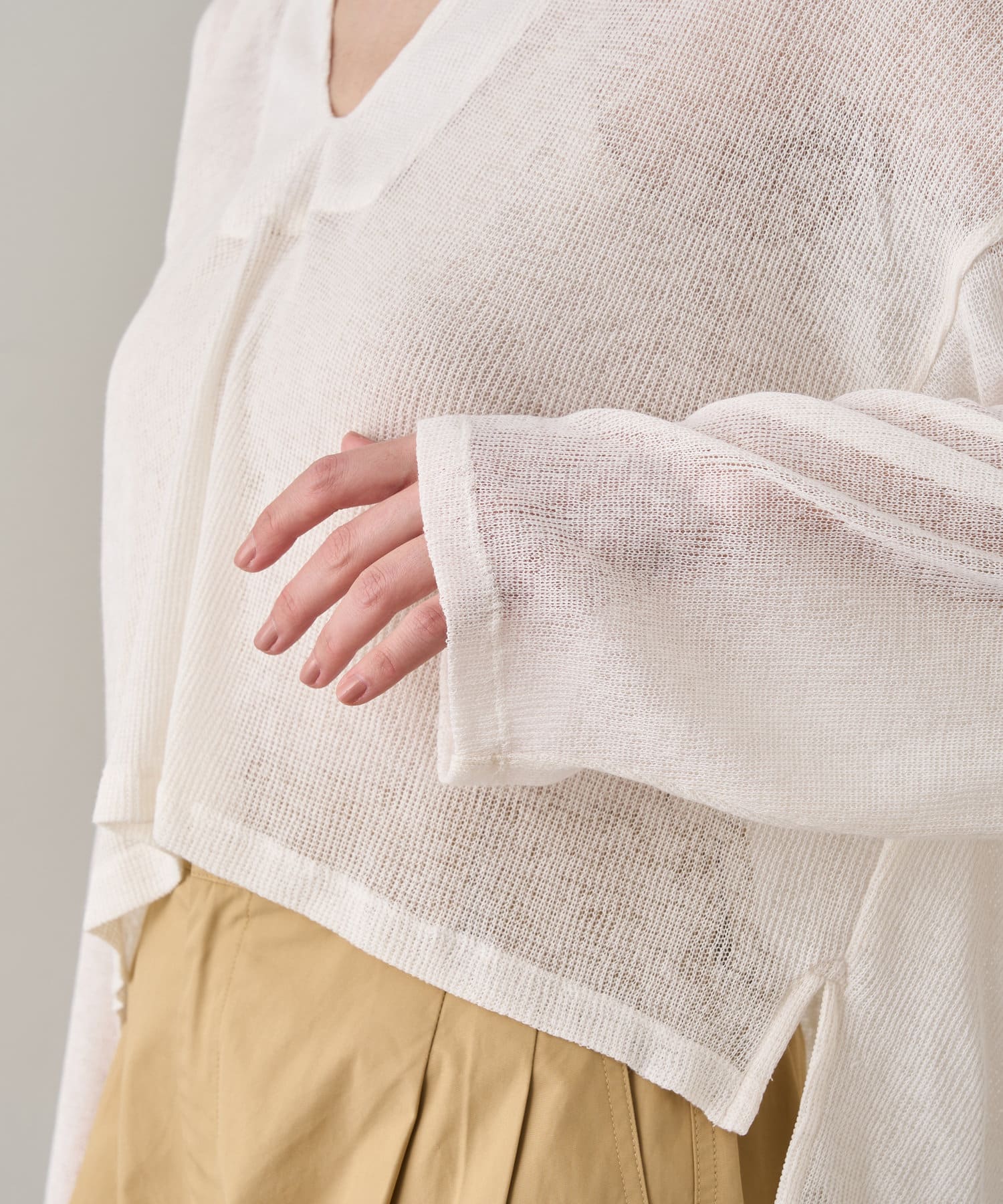 OUTLET(アウトレット) 【Loungedress】メッシュショートフーディー
