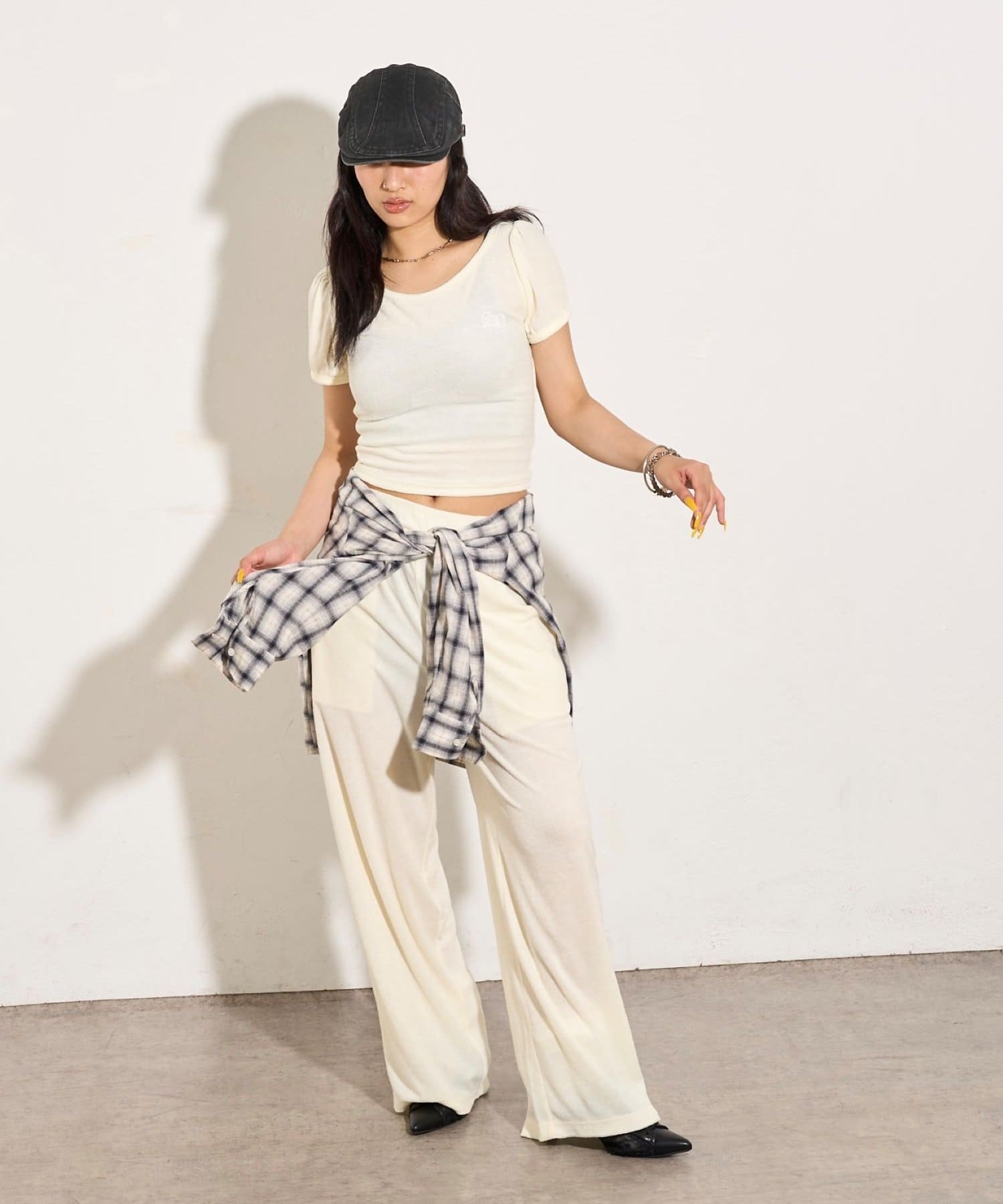 OUTLET(アウトレット) 【WHO'S WHO gallery】パイルロゴパンツ