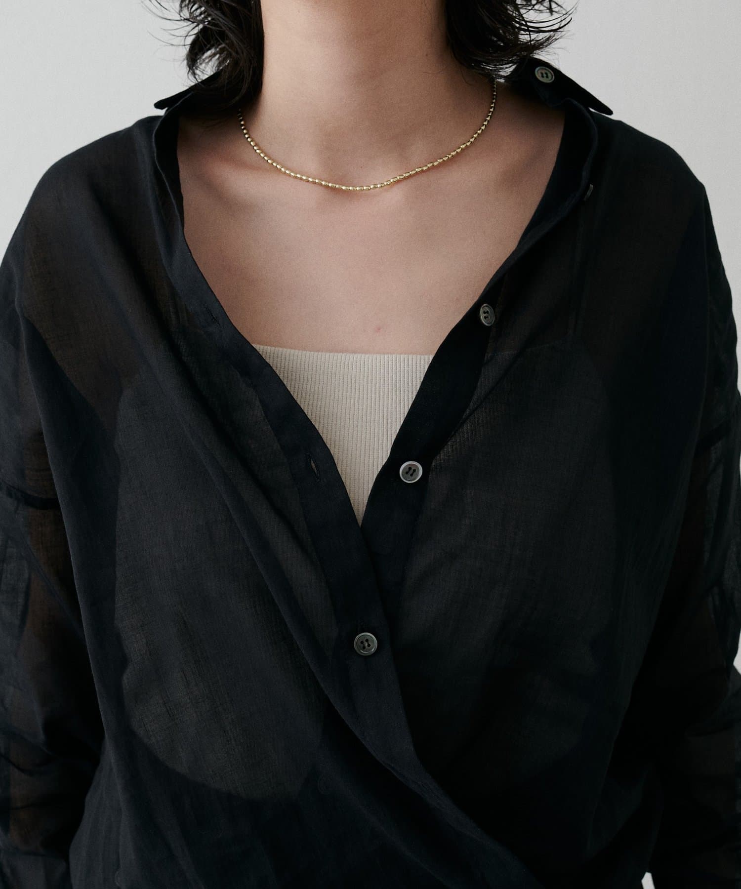 LARUTA(ラルータ) ラミーカシュクールシャツ