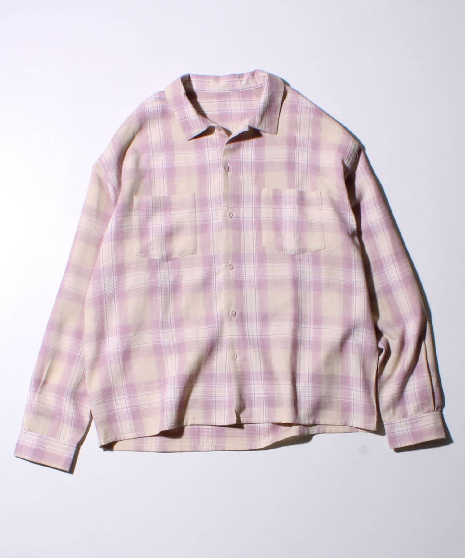 立体感×抜け感が魅力。今っぽさをまとえる軽やかシャツ【おすすめポイント】・ワッフル織の表情豊かなオンブレチェック生地が、1枚でも主役級の存在感・落ち感のある素材でゆるっと着られる今どきシルエット・ドロ