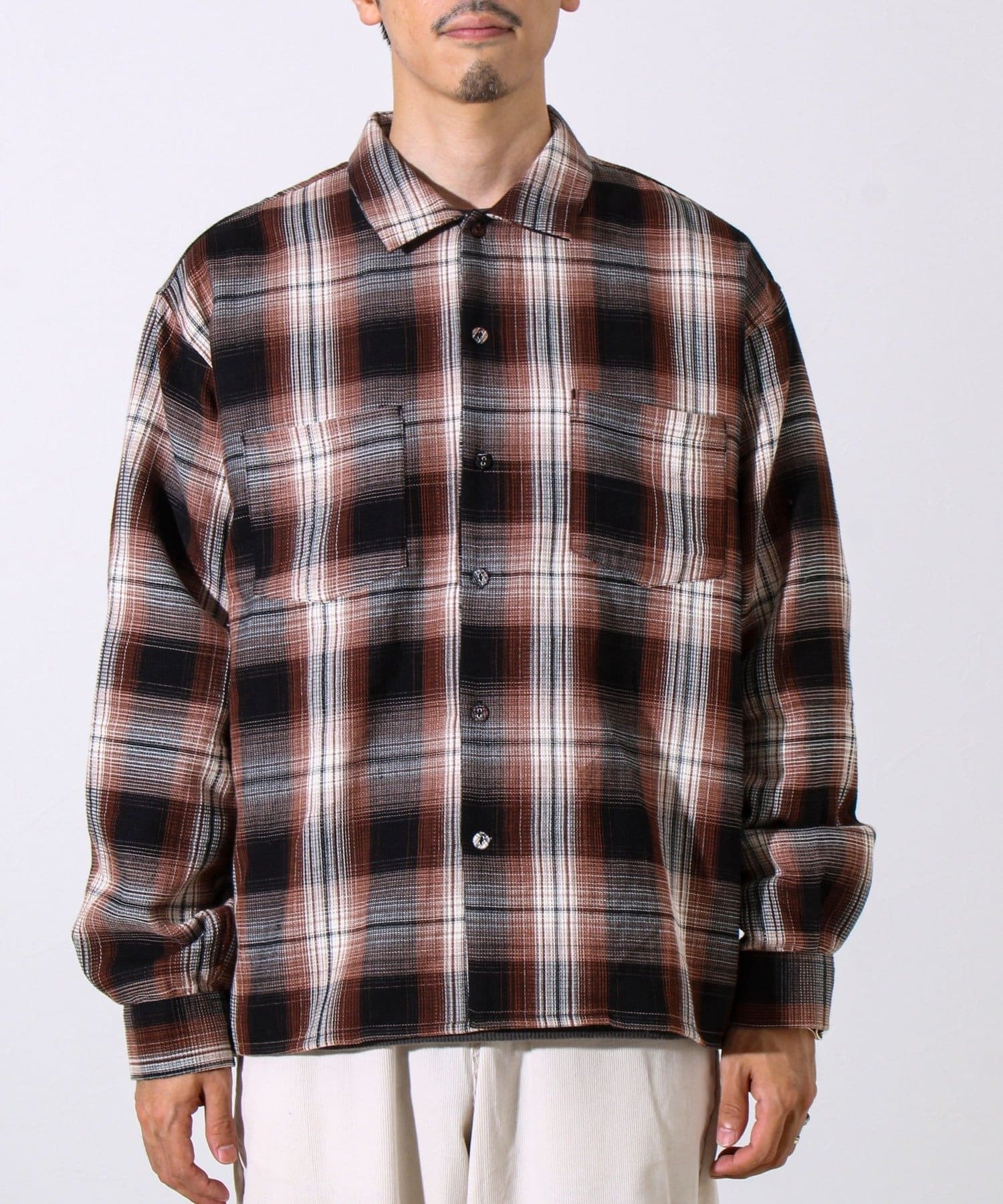 FREDY & GLOSTER(フレディ アンド グロスター) 【残暑にも快適なさらっとシャツ】ワッフルチェックシャツ