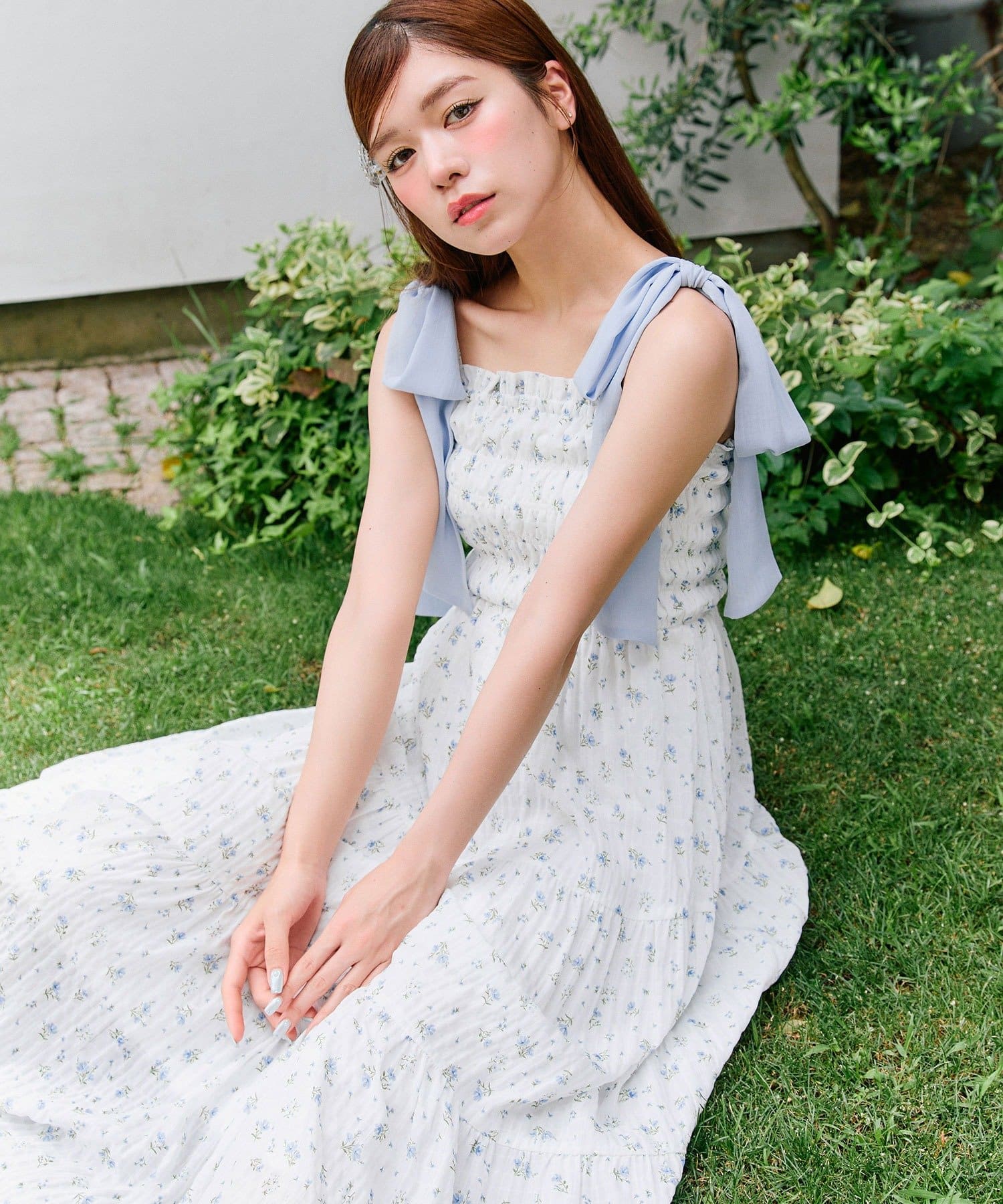 OLIVE des OLIVE(オリーブ デ オリーブ) ティアードシャーリングワンピ