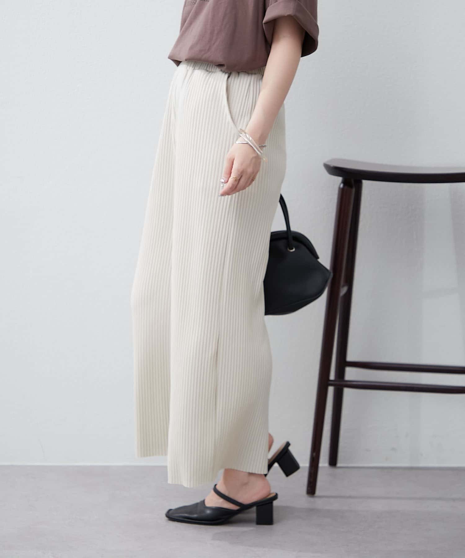 カットプリーツパンツ | Remind me and forever(リマインドミーアンド