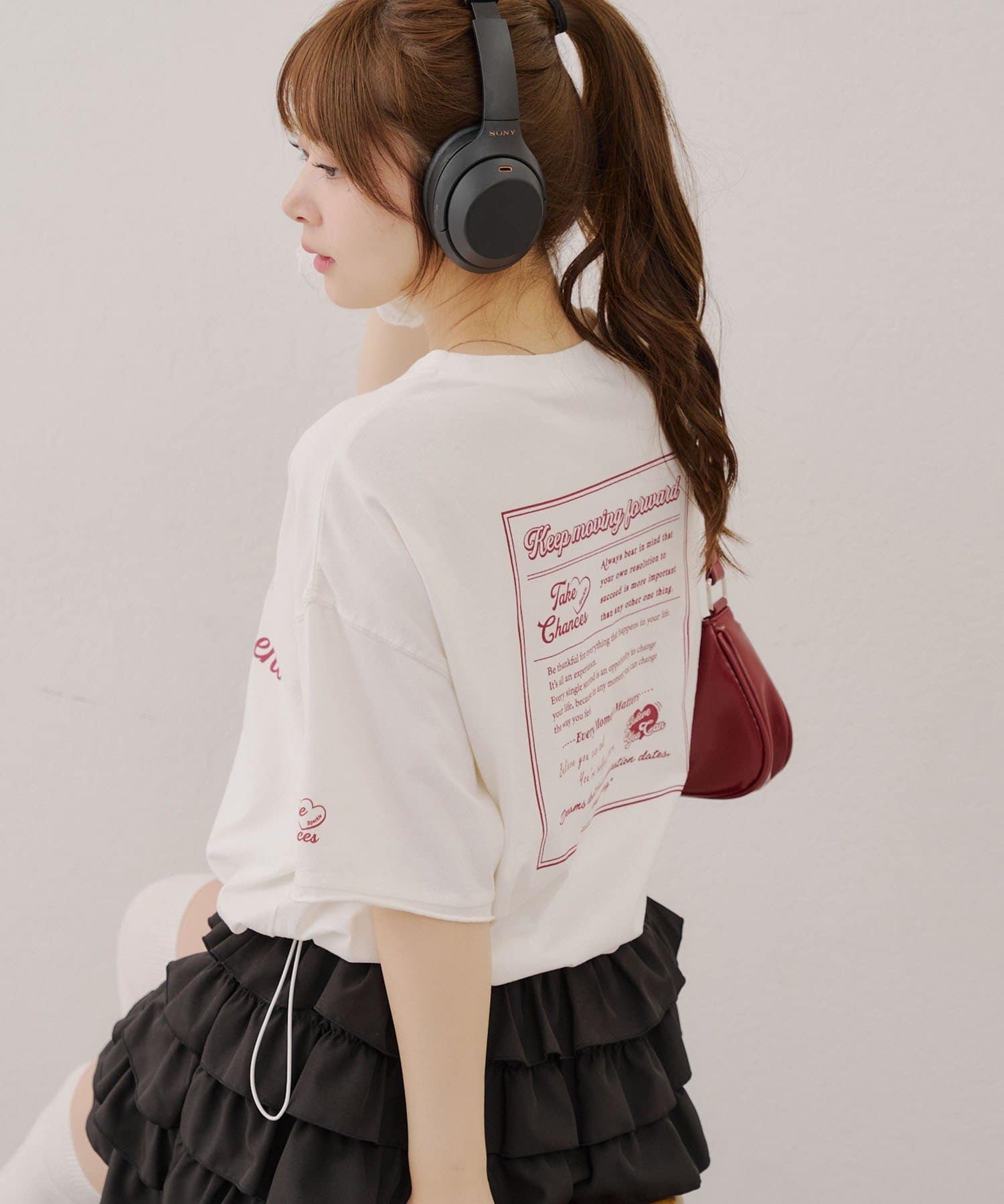 Remind me and forever(リマインドミーアンドフォーエバー) ピグメント加工ドロストTシャツ