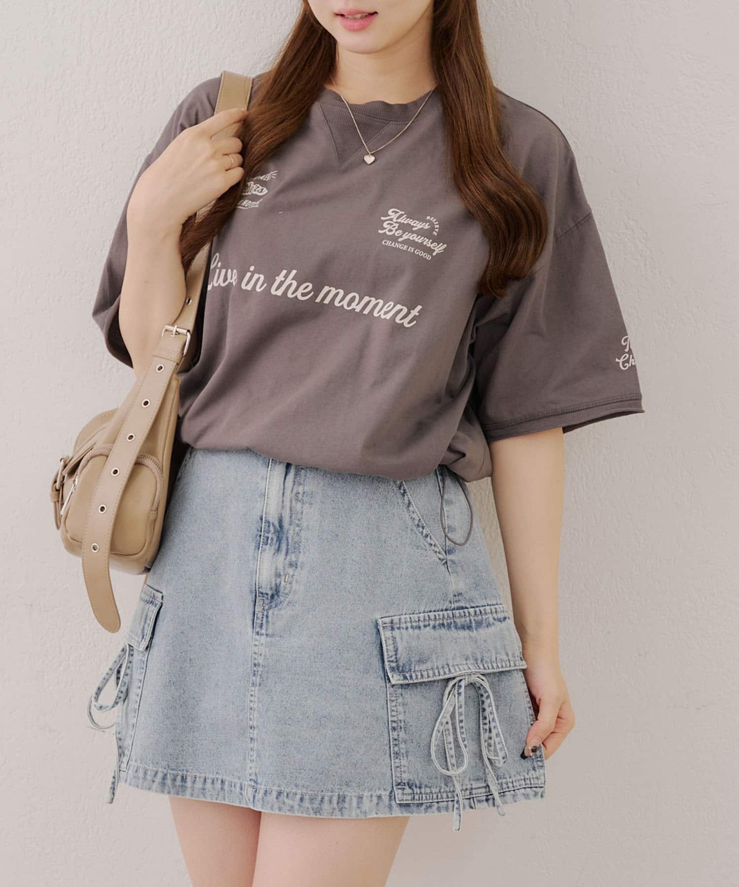 Remind me and forever(リマインドミーアンドフォーエバー) ピグメント加工ドロストTシャツ