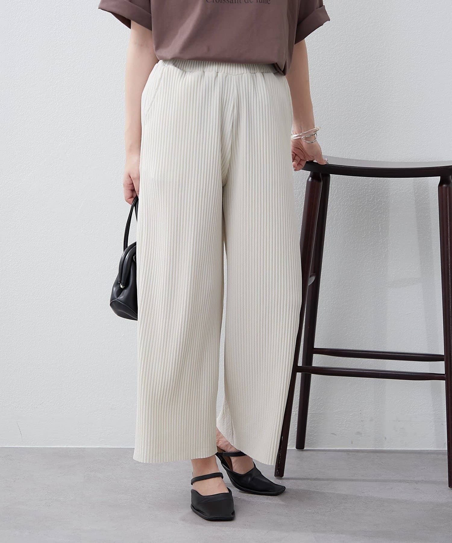 NICE CLAUP / OLIVE des OLIVE OUTLET(ナイスクラップ  / オリーブ デ オリーブ アウトレット) 【RMAF】カットプリーツパンツ