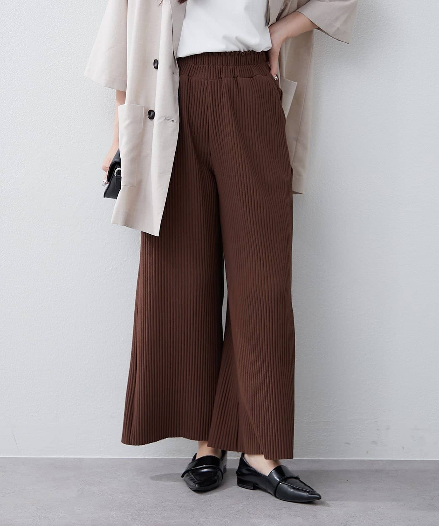 NICE CLAUP / OLIVE des OLIVE OUTLET(ナイスクラップ  / オリーブ デ オリーブ アウトレット) 【RMAF】カットプリーツパンツ