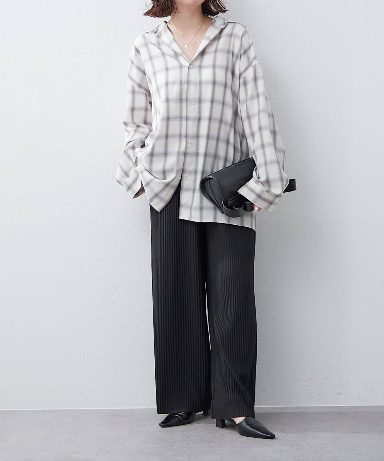 NICE CLAUP / OLIVE des OLIVE OUTLET(ナイスクラップ  / オリーブ デ オリーブ アウトレット) 【RMAF】カットプリーツパンツ