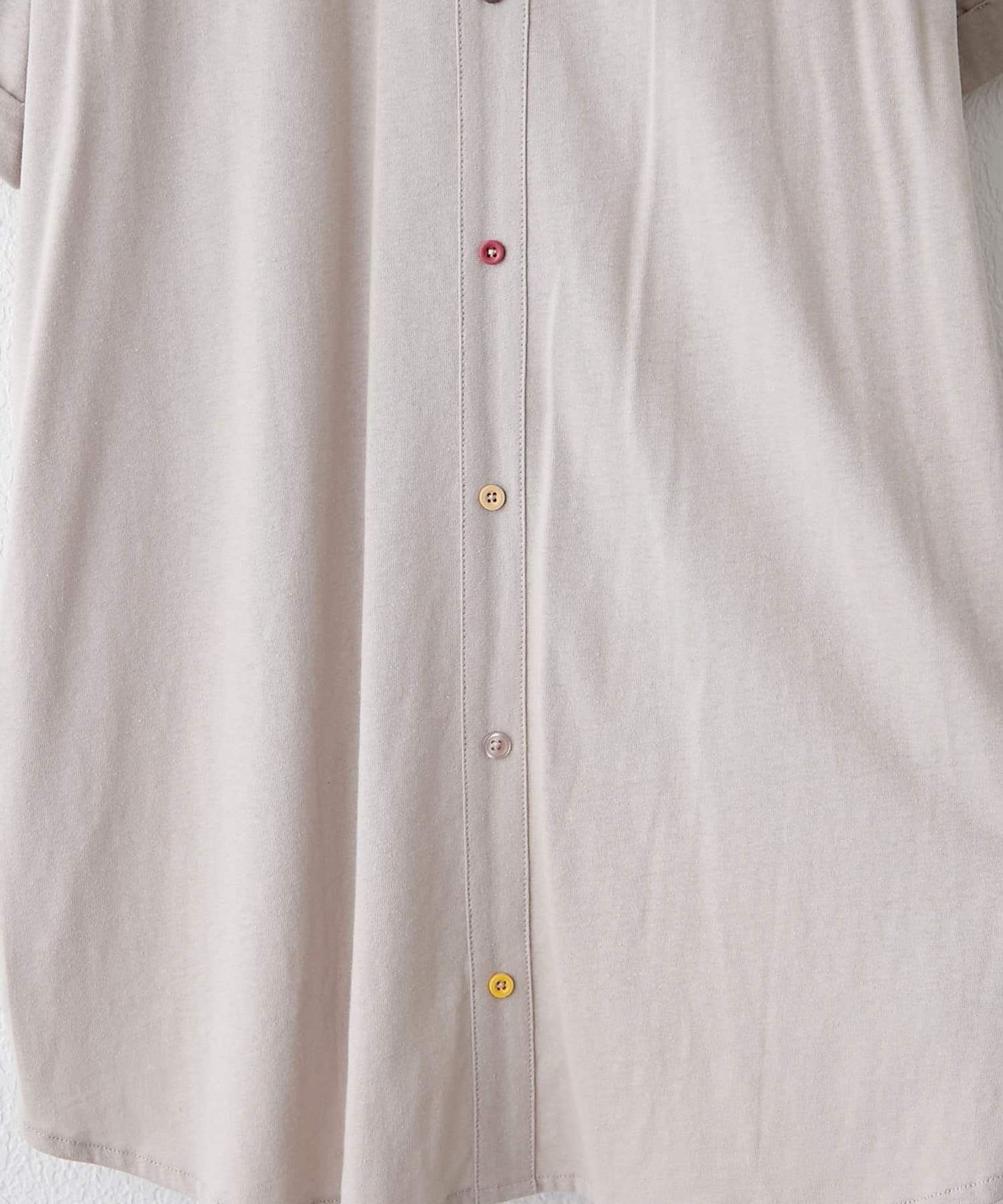 NICE CLAUP / OLIVE des OLIVE OUTLET(ナイスクラップ  / オリーブ デ オリーブ アウトレット) 【RMAF】色々釦チュニックTシャツ
